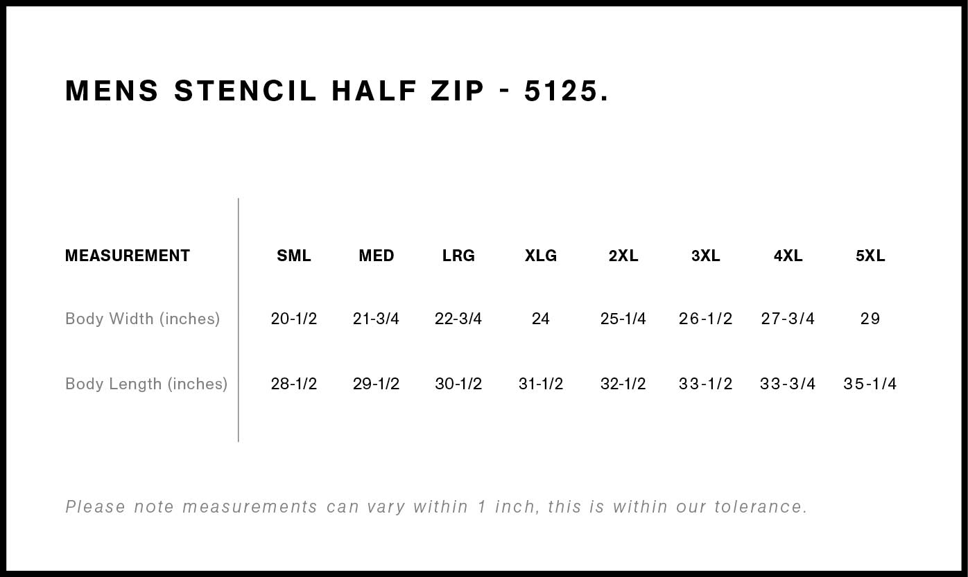 Stencil Half Zip Crew | 5125, custom hoodie or sweatshirt with logo imprint 32