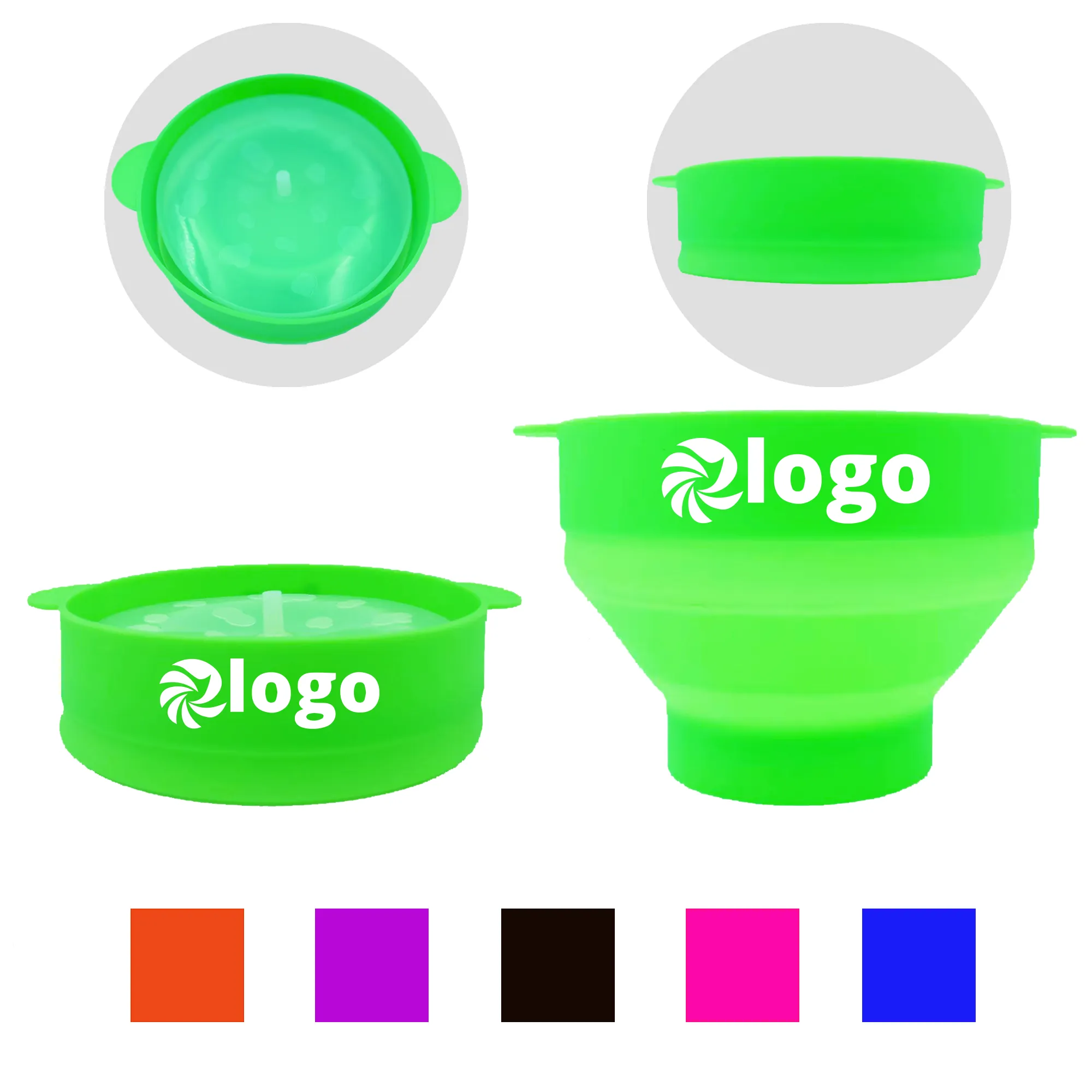 Innovative Collapsible Silicone Popcorn Bowl