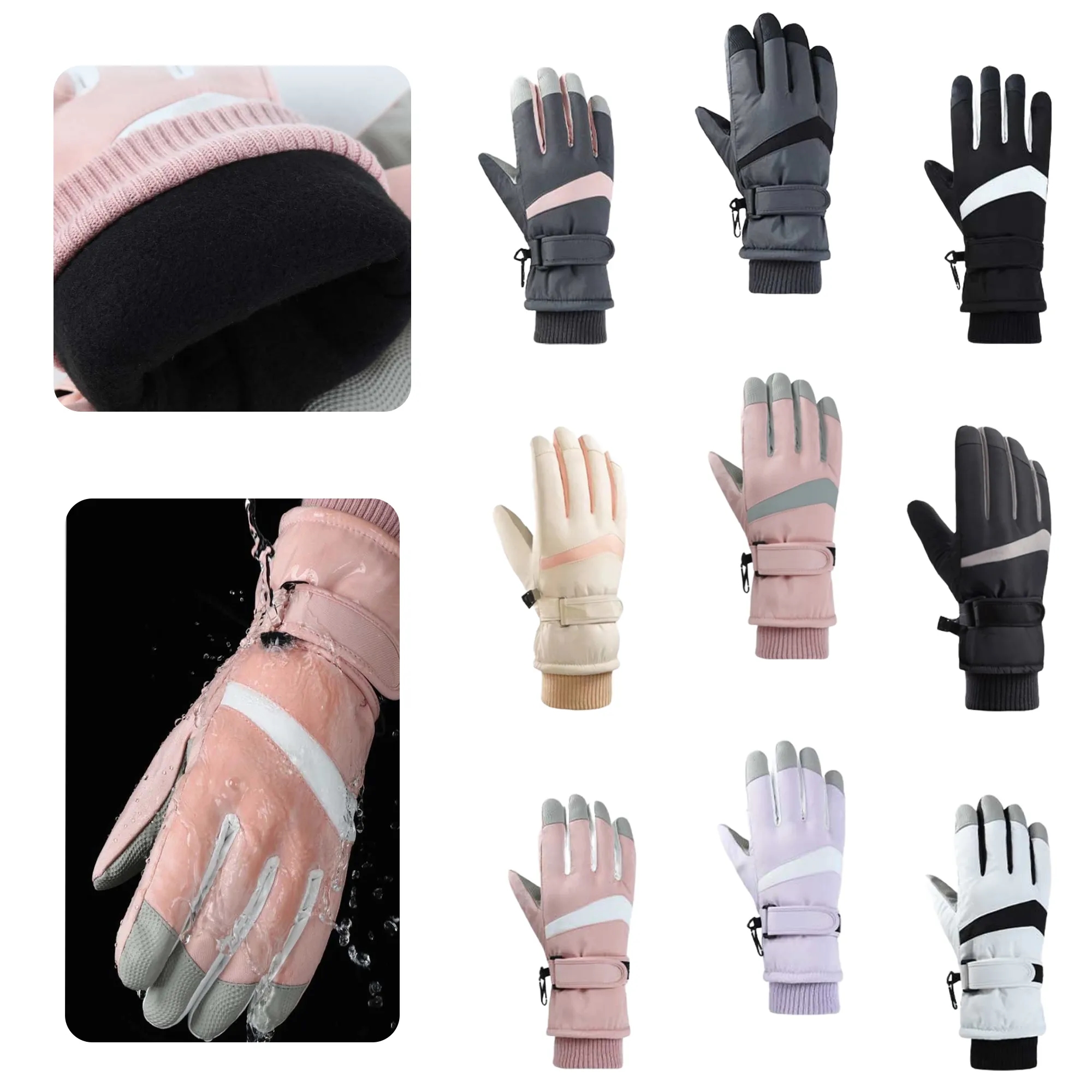 MOQ 50 PCS Winter Outdoor Sports Warm Gloves 2