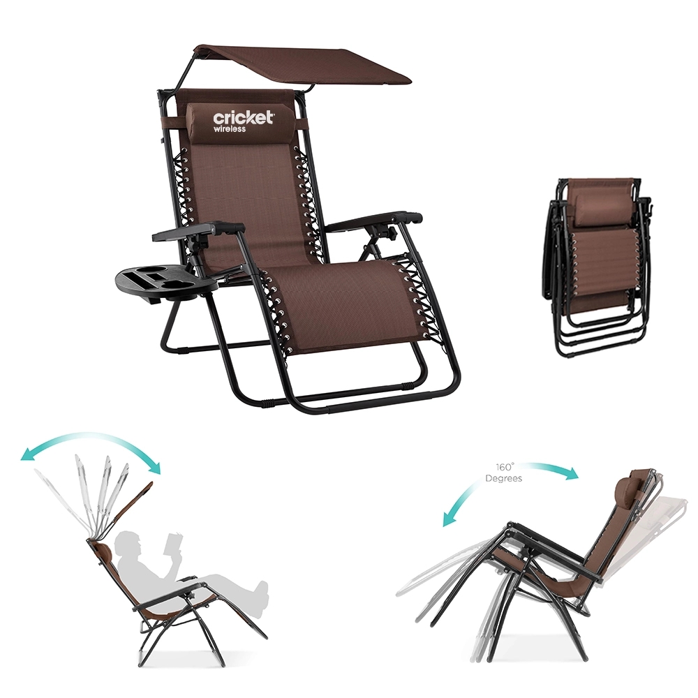 Foldable Zero Gravity Lounger with Canopy 8