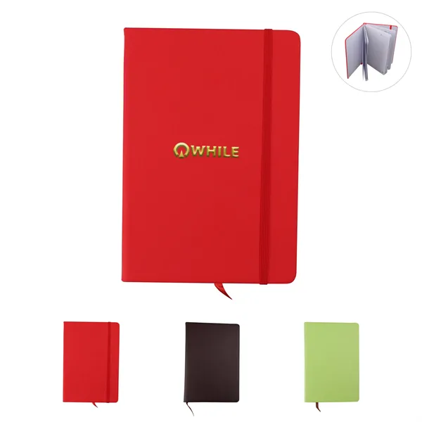 A5 Custom Pu Leather Hardcover Lined Journal Notebook