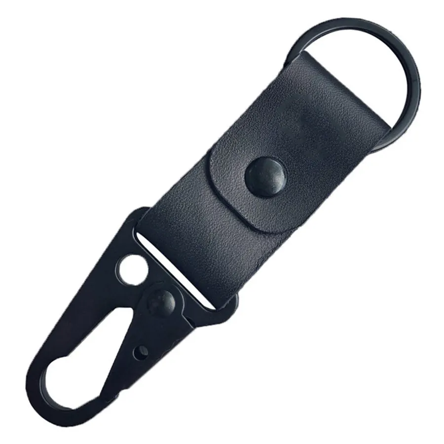 Leather Button Keychain 3