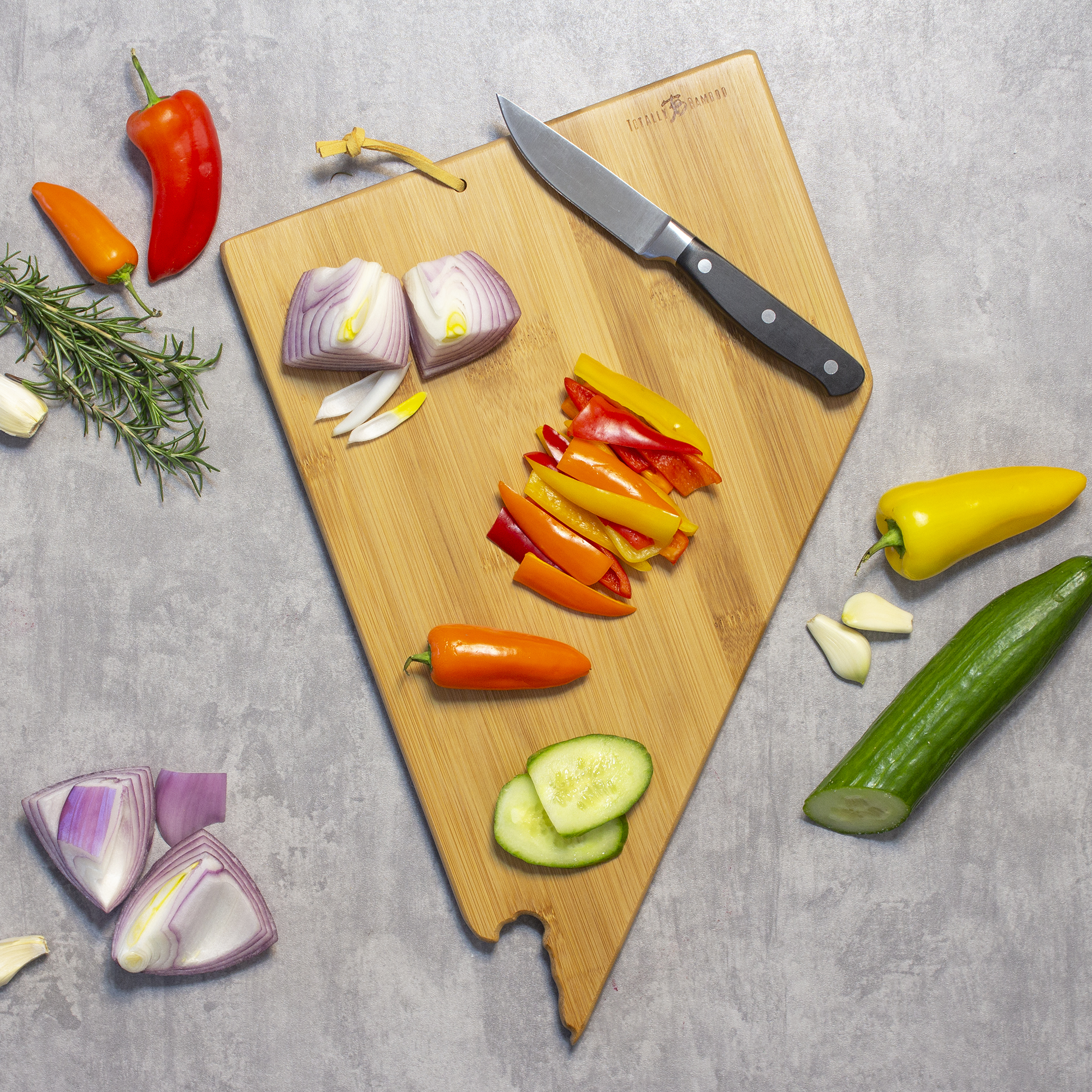 Nevada State Shaped Cutting and Serving Board with Artwork by Summer Stokes 2