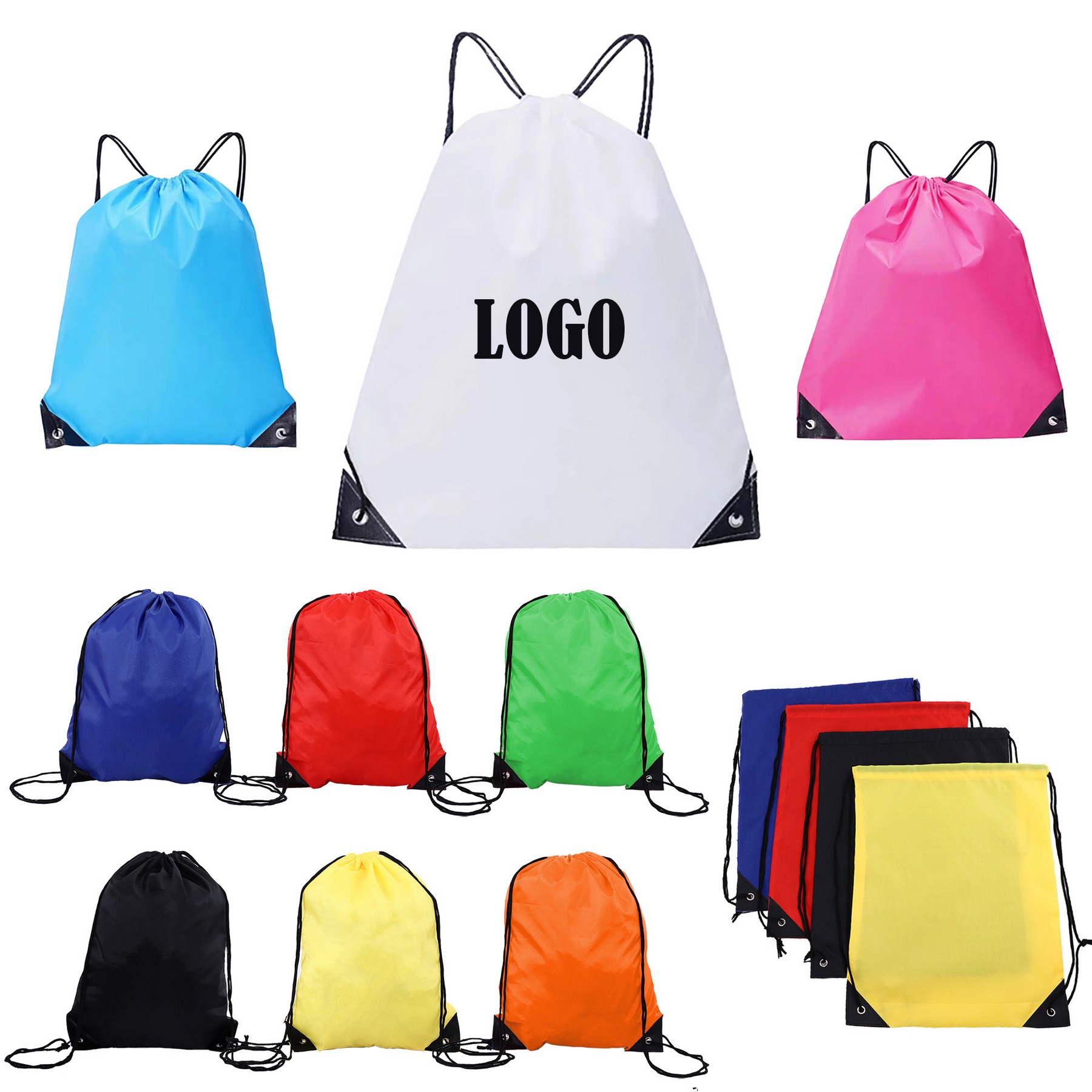 Sporty Canvas Drawstring Backpack