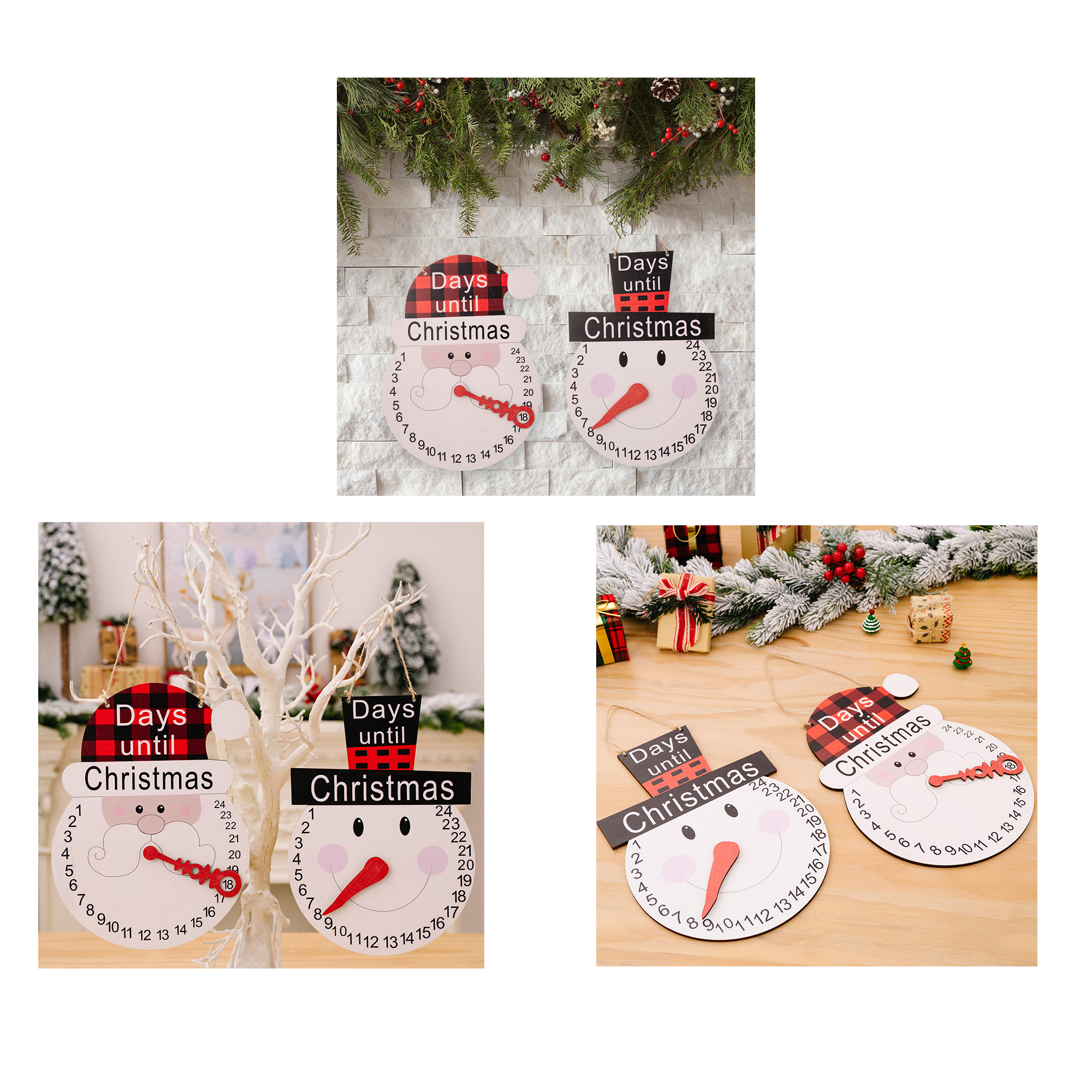 Christmas Wooden Ornament Creative Calendar 4