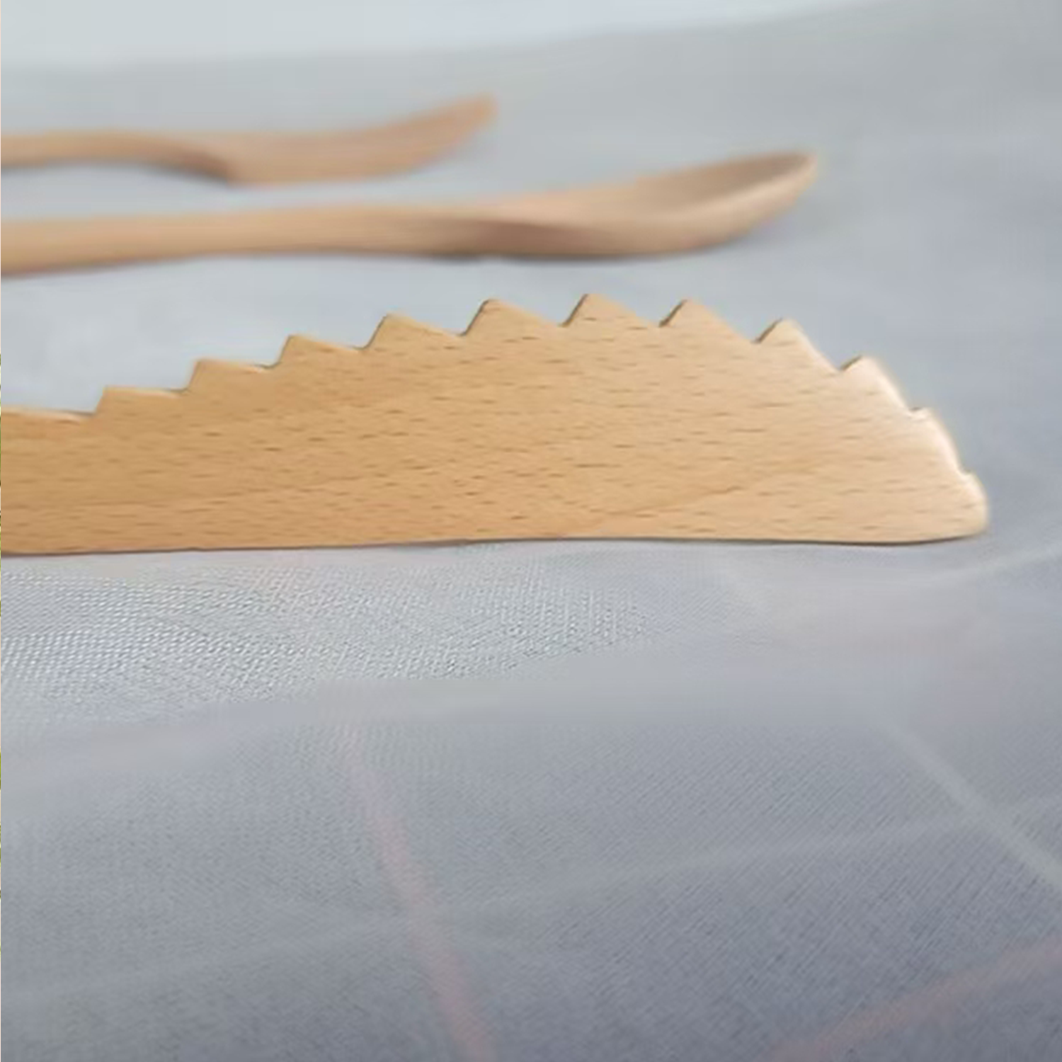 Eco Friendly Beech Wood Knife Portable Utensil 4