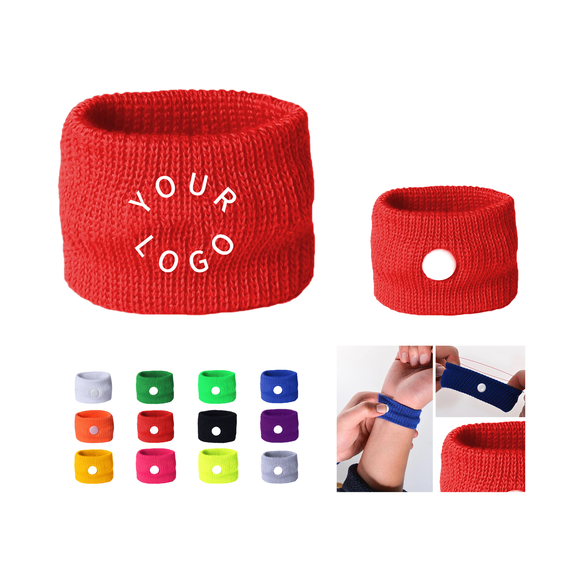 Cotton Motion Relief Wrist Band 1.97" x 1.18" 14