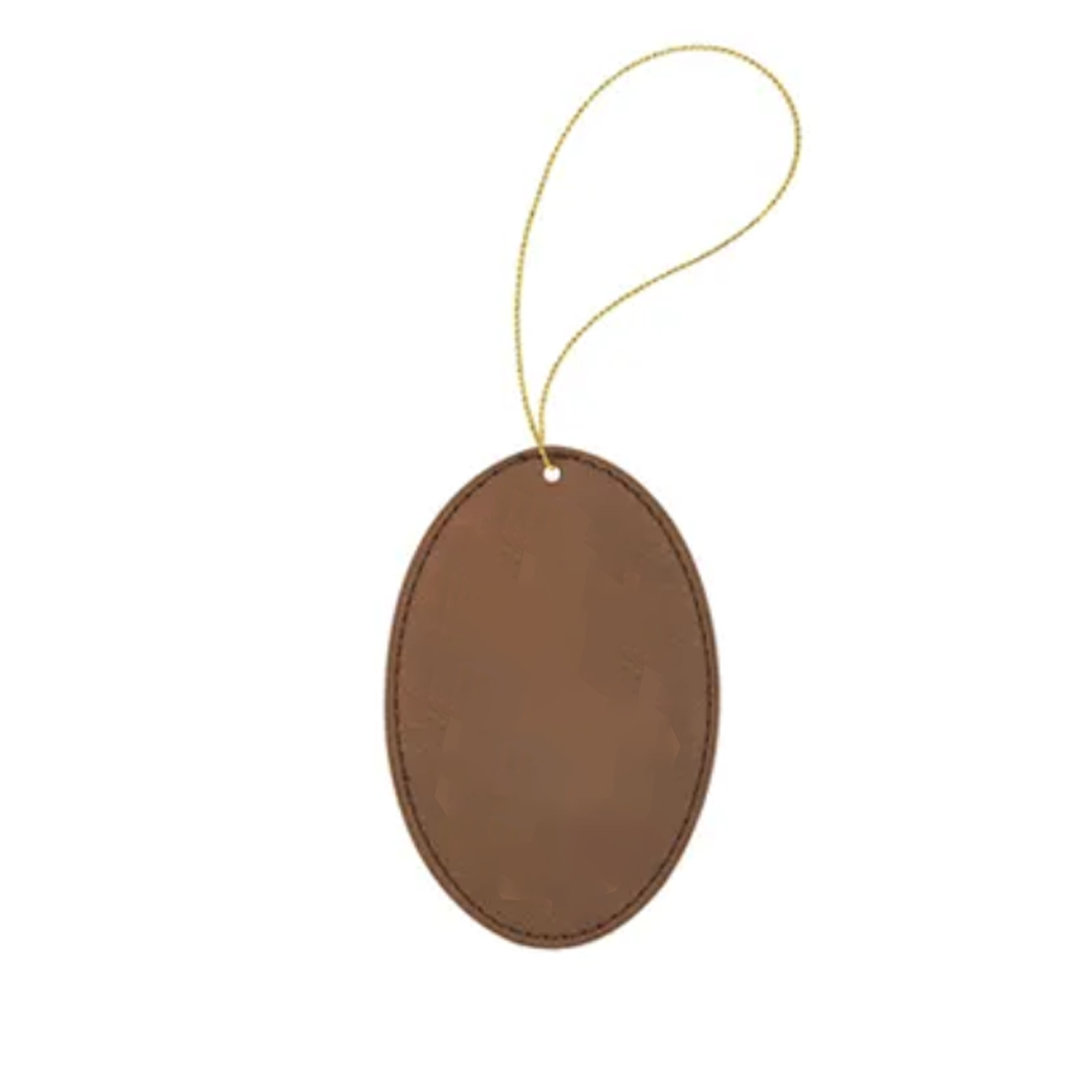 Leather Christmas Oval Shaped Hanging Ornament 4