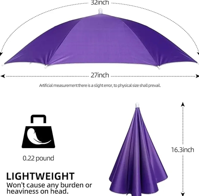 Lightweight Foldable Umbrella Hat for Travel Camping Hiking - UV Protection 4