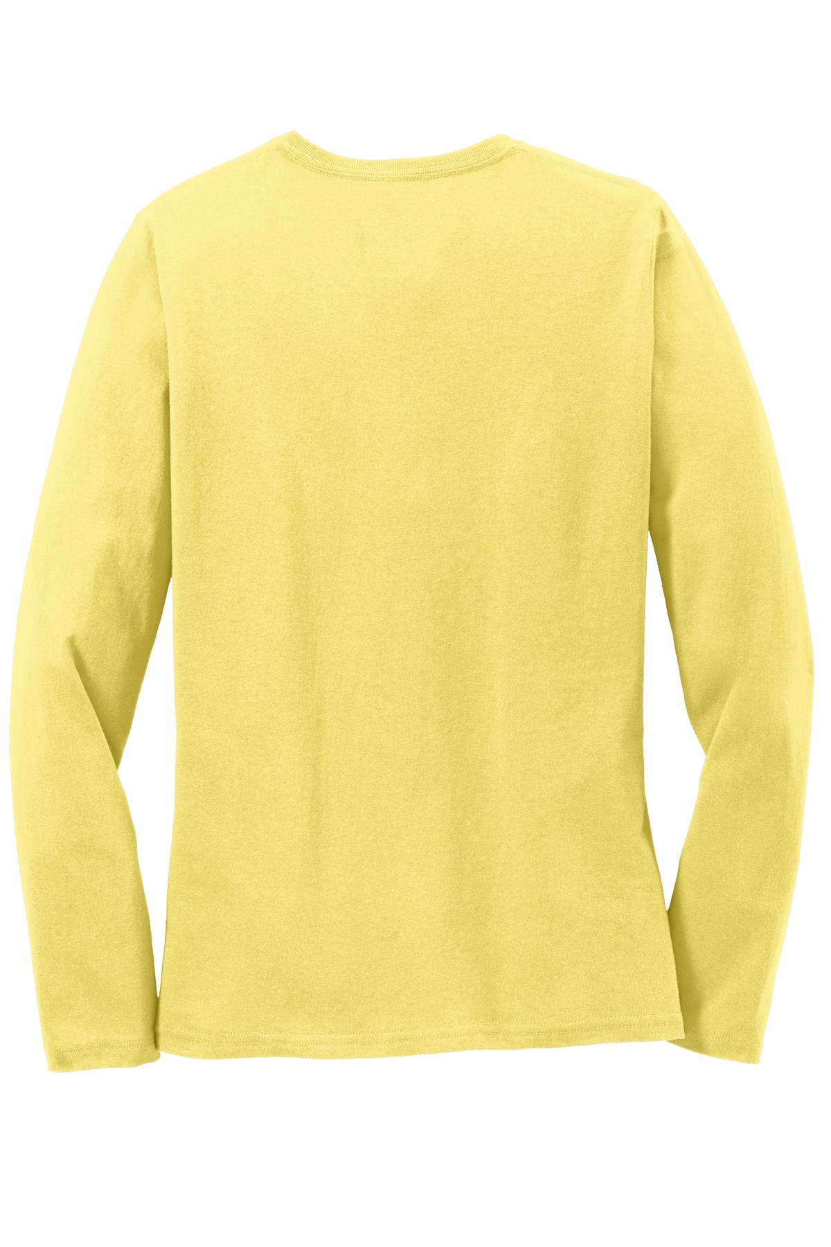 Port & Co Women's Long Sleeve Core Cotton Tee. LPC54LS 151