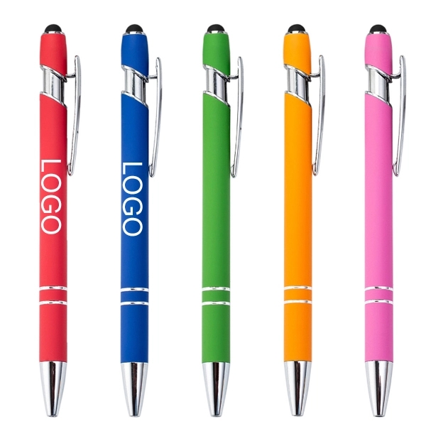 Promotional Ellipse Softy Pen with Stylus 11