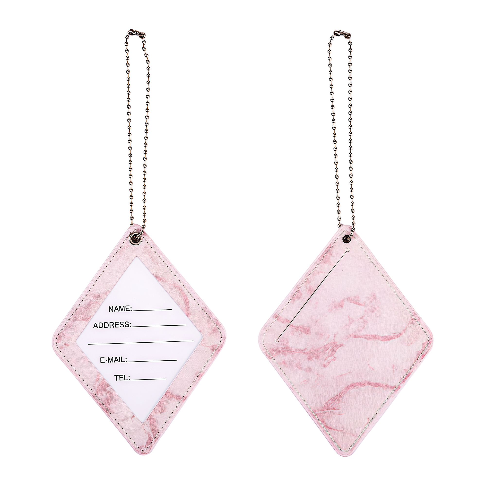 Marble Pattern Diamond Luggage Tag 3