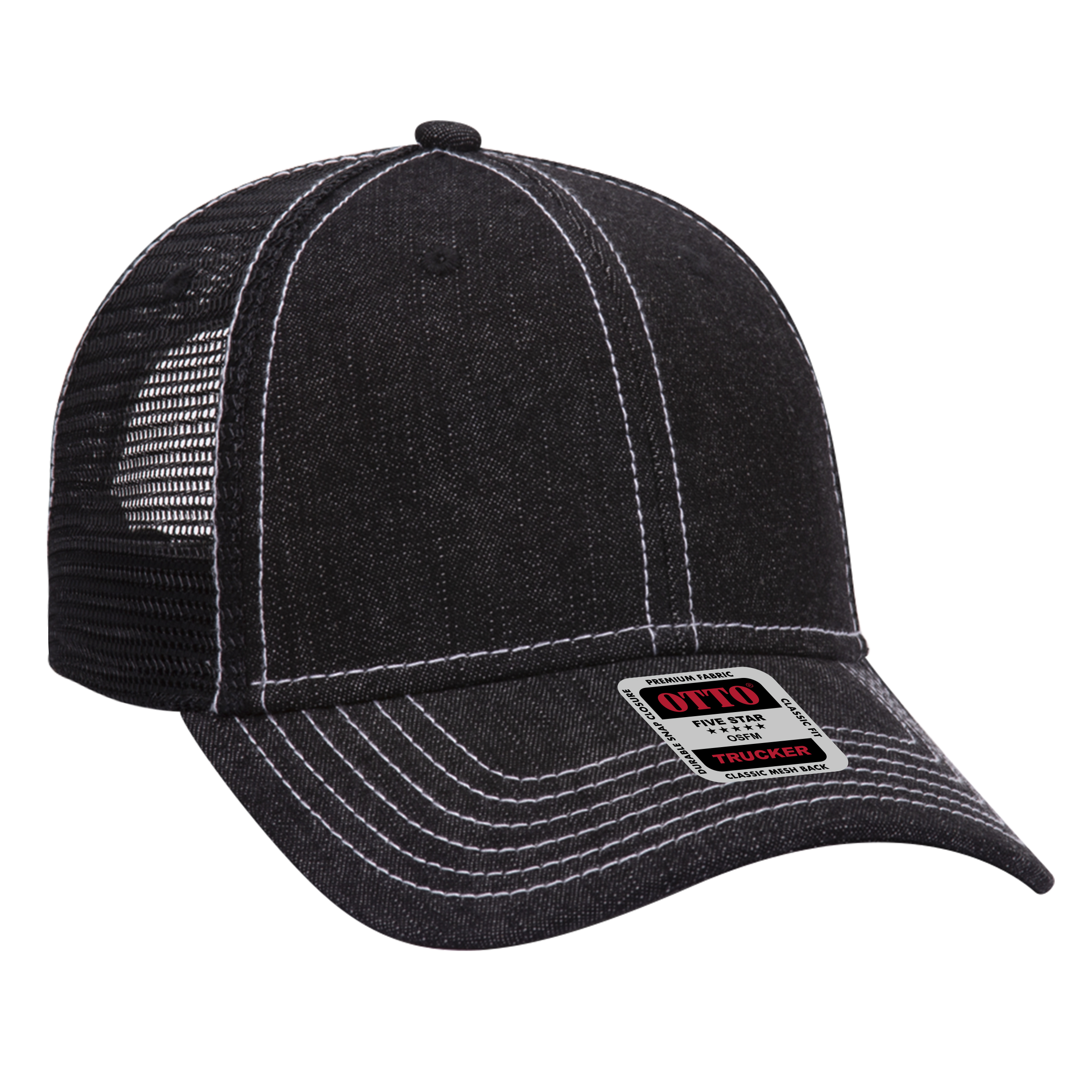 OTTO CAP 6 Panel Low Profile Mesh Back Trucker Hat