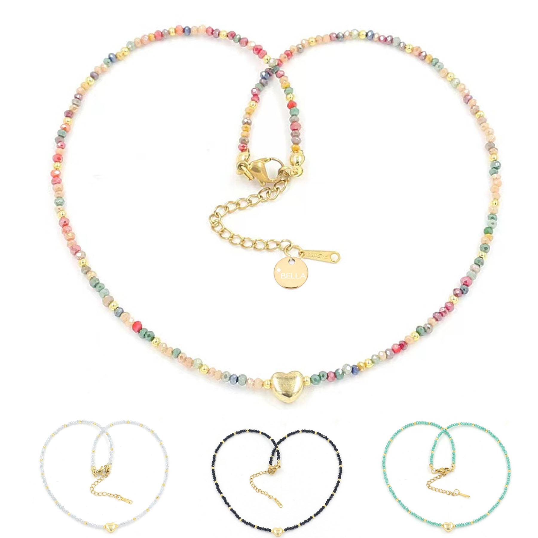 Colorful Mini Crystal Beaded Necklace 2
