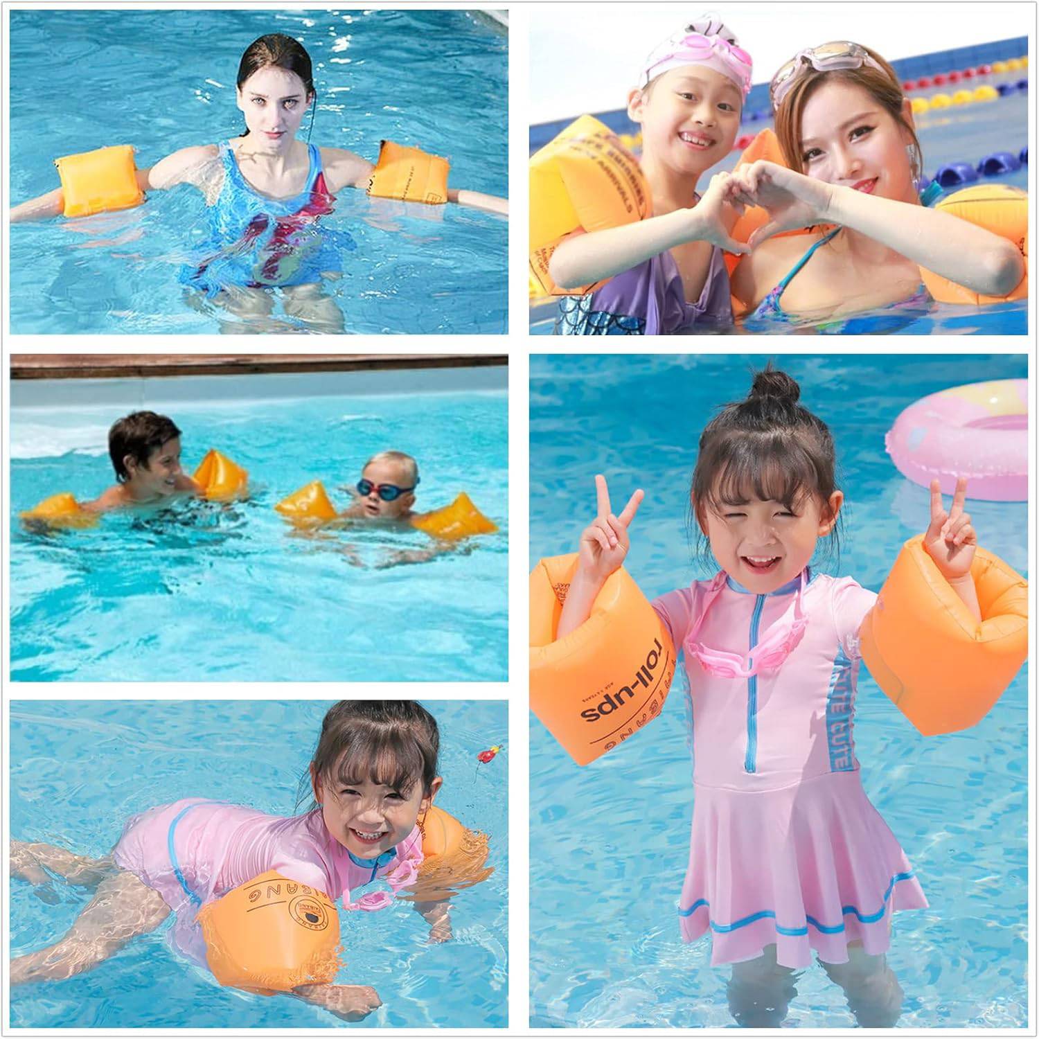 Kids' Inflatable PVC Arm Floaties - Swimming Safety Aid 7