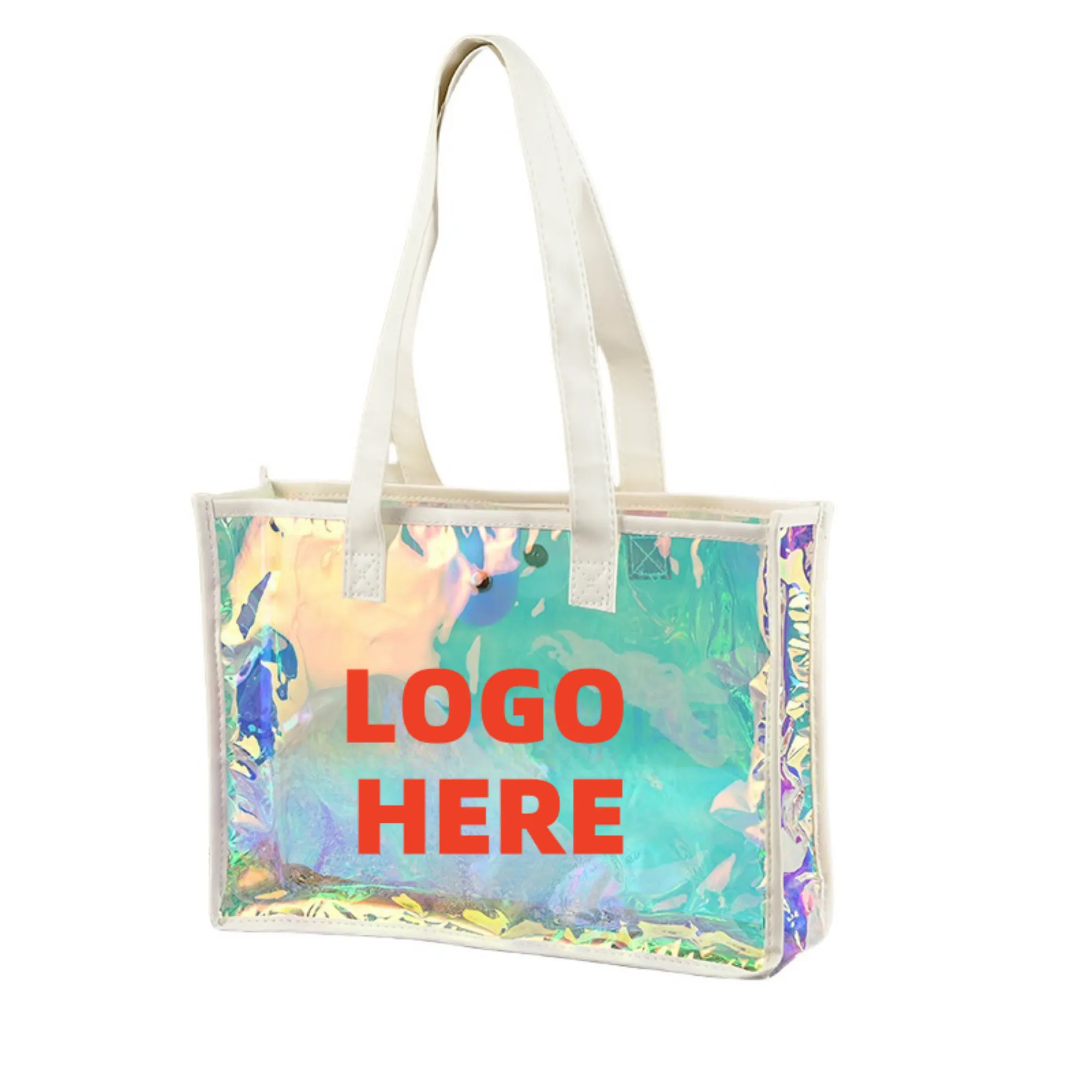 Iridescent Large Gift Bag Glossy Tote 1