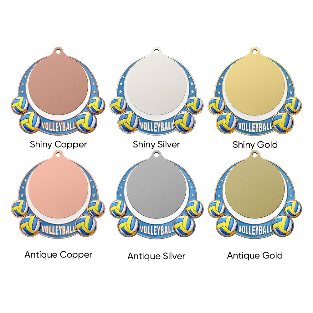 3.5" UV Printed Volleyball Medals 1