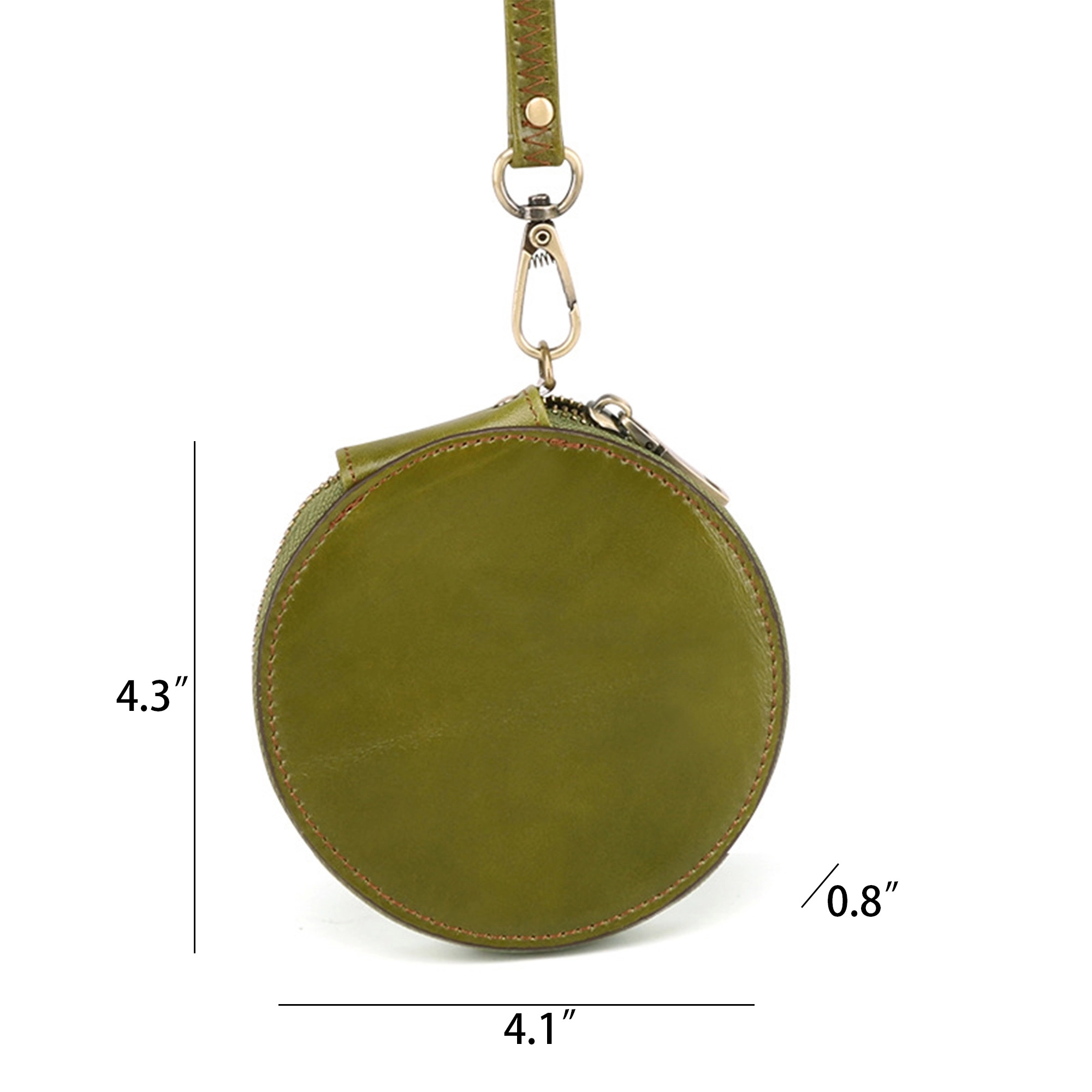 Leather Round Mini Coin Pouch 12