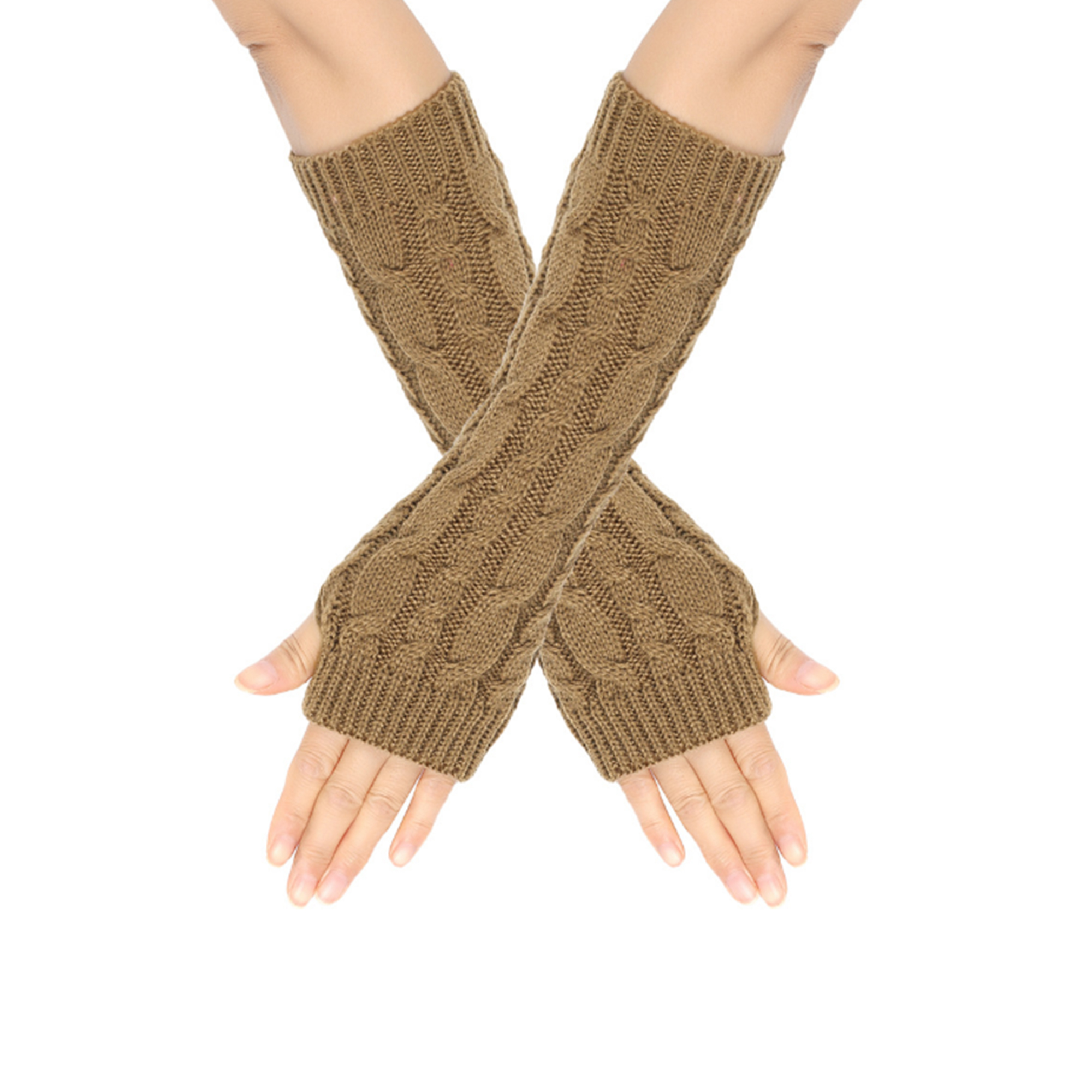 Stylish Winter Knitted Fingerless Gloves 8