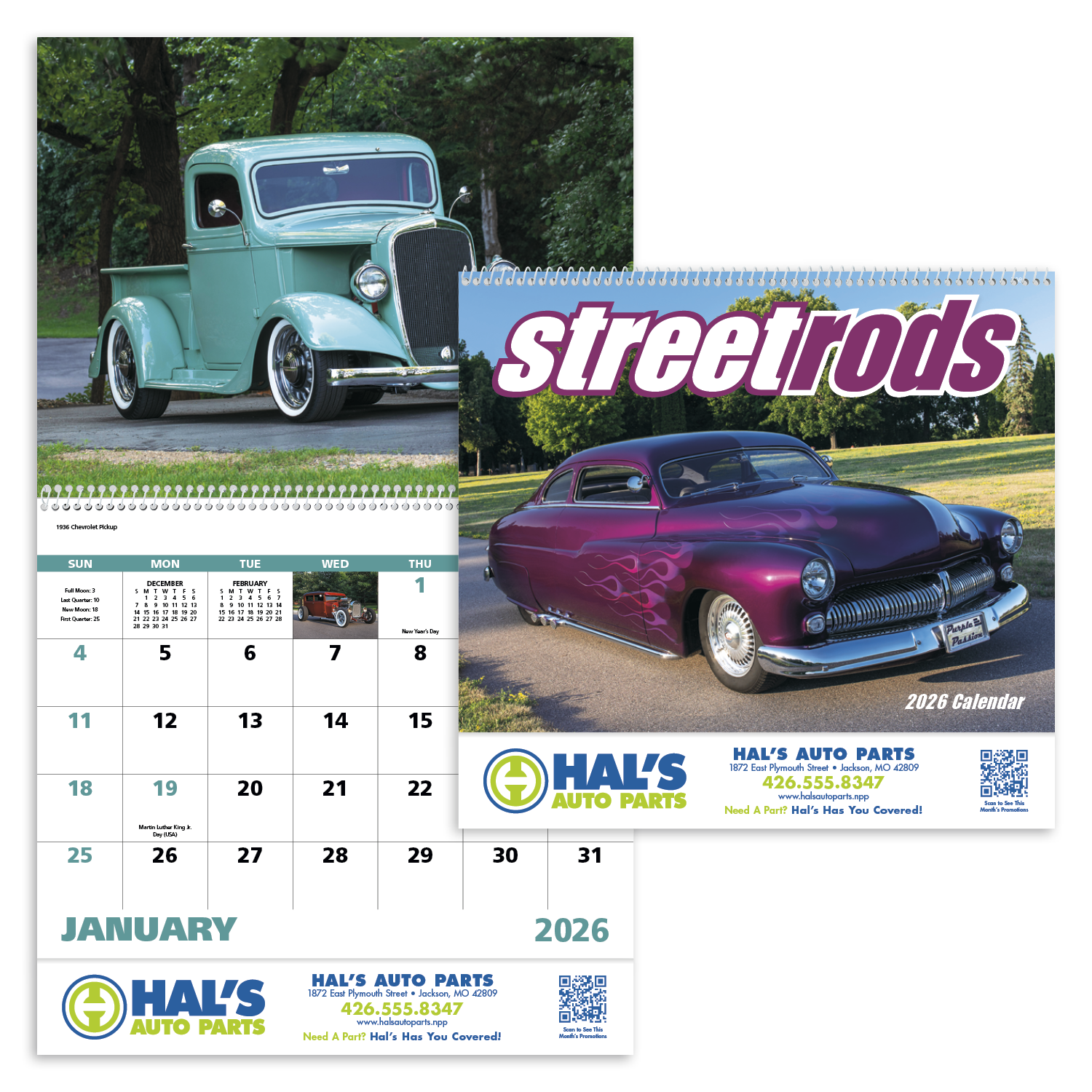 Good Value™ Street Rods - Spiral Calendar 41