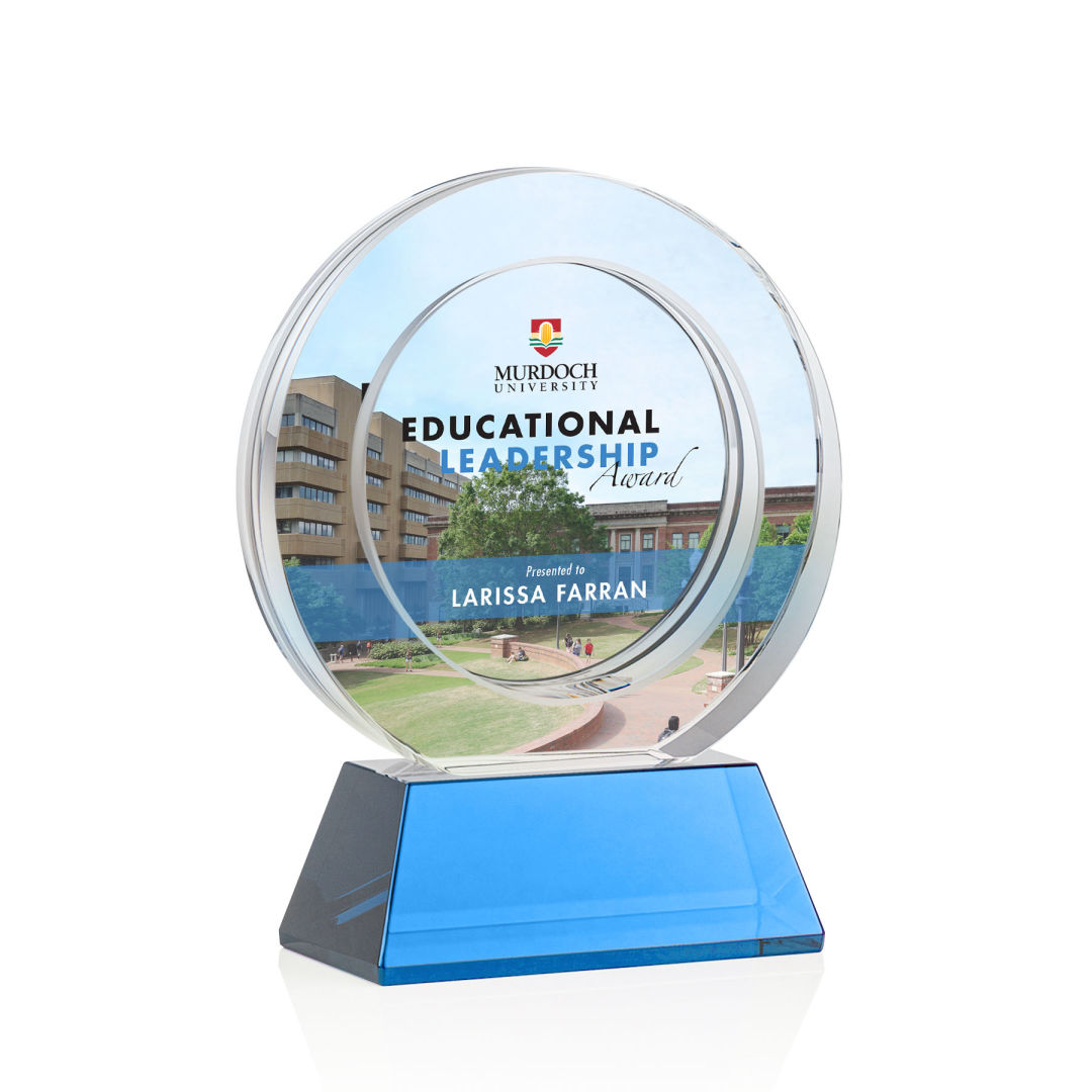 Templeton VividPrint™ Award on Base - Sky Blue 8