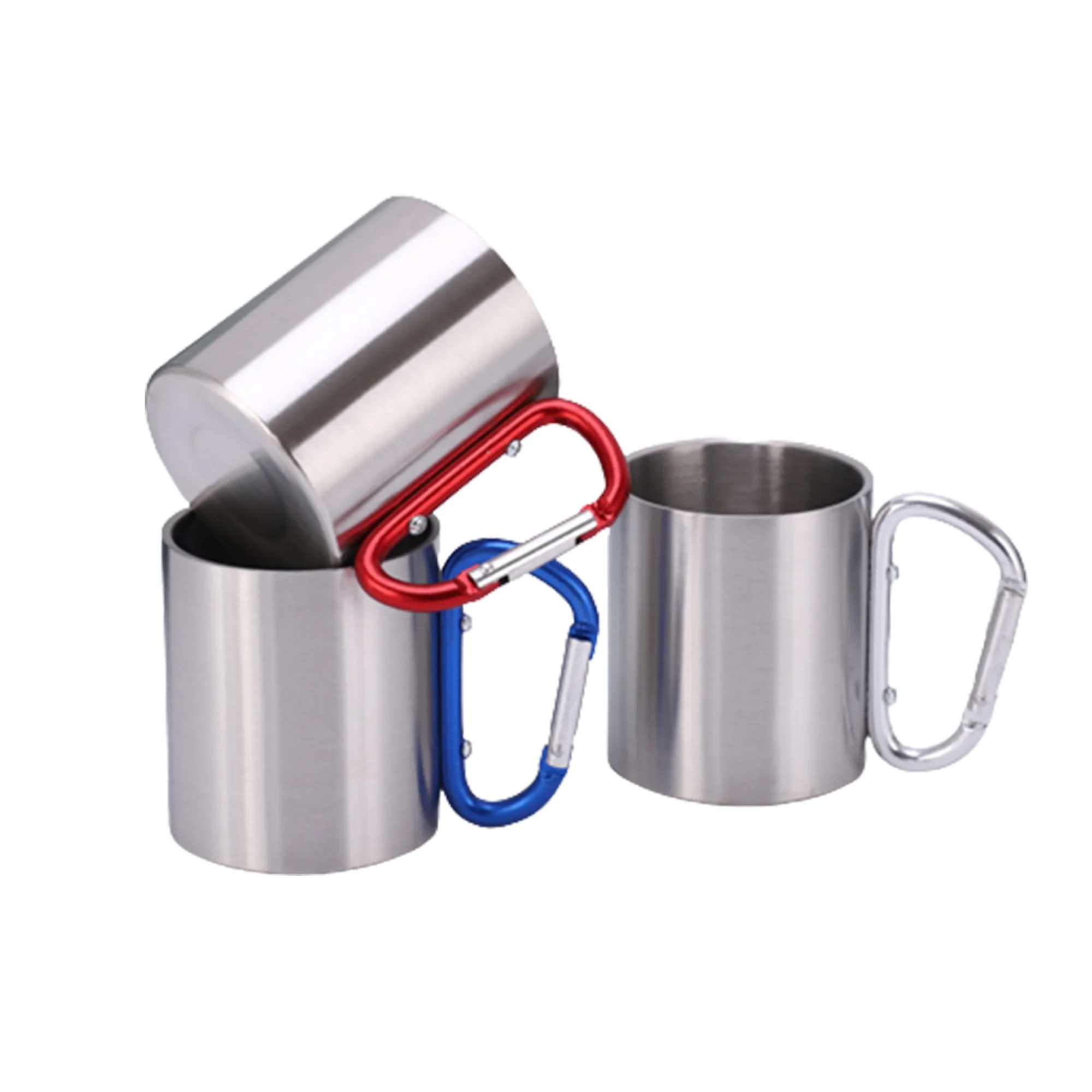 10 oz Carabiner Camping Stainless Steel Mug 2