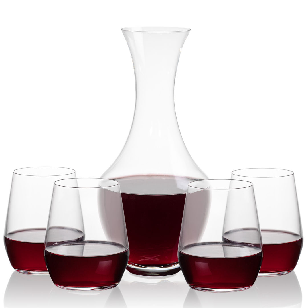 Oldham Carafe & Germain Stemless Wine 12