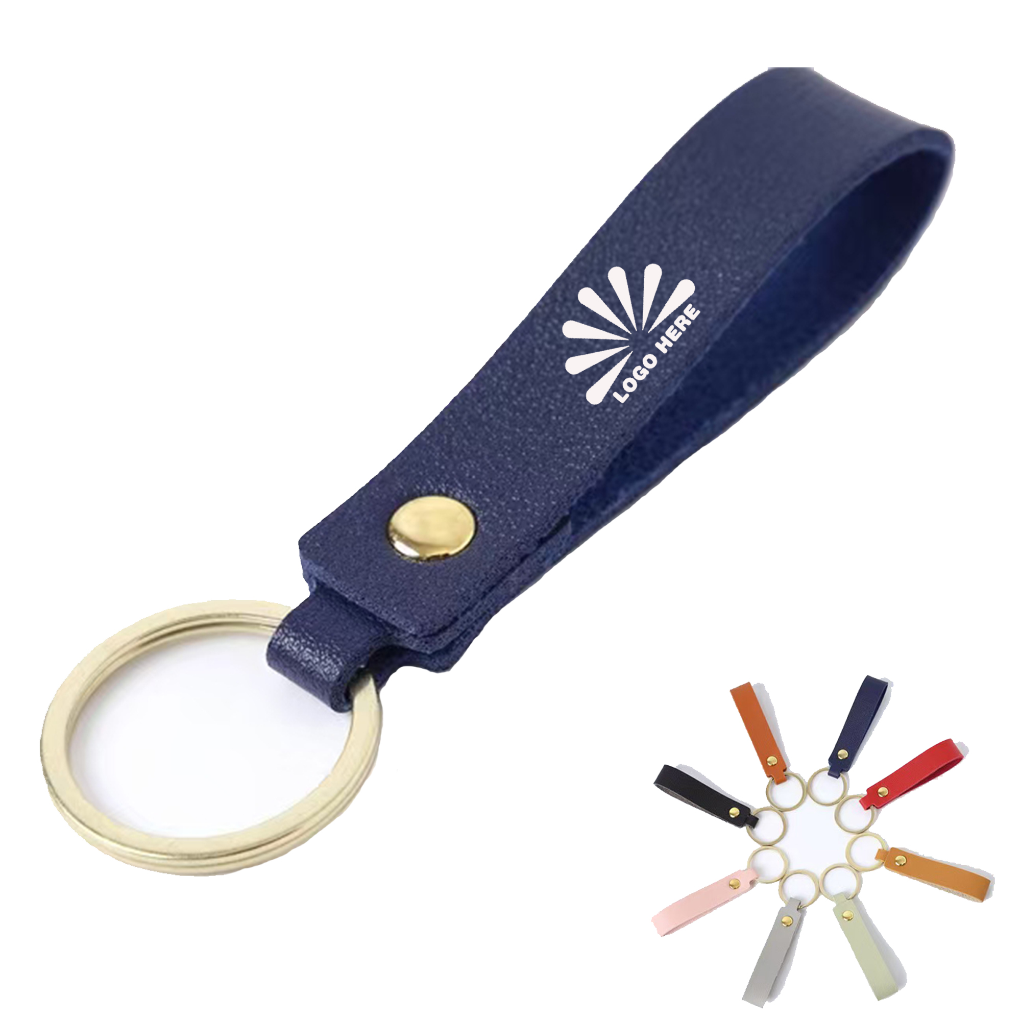 Leather Keychain With Customizable Logo 2