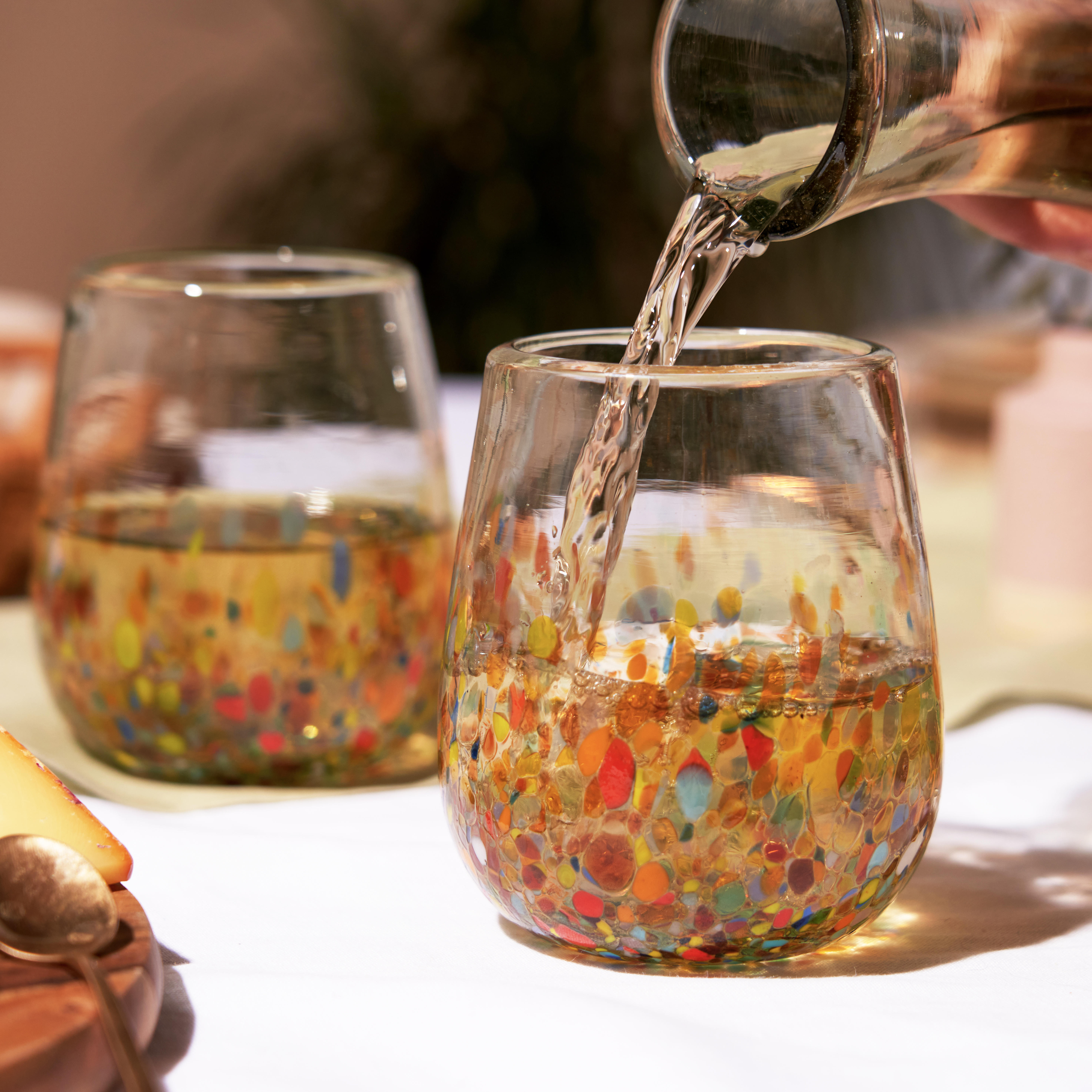 Twine Living® Artistico Stemless Recycled Wine Glass, set of 2 4
