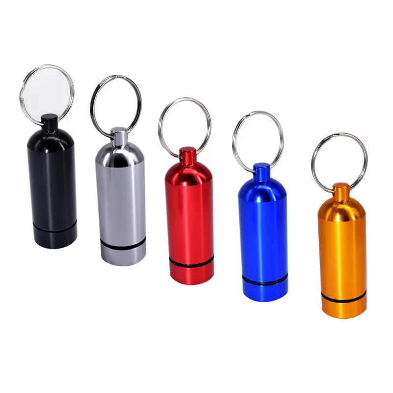 Aluminum Pill Holder Keychain 8