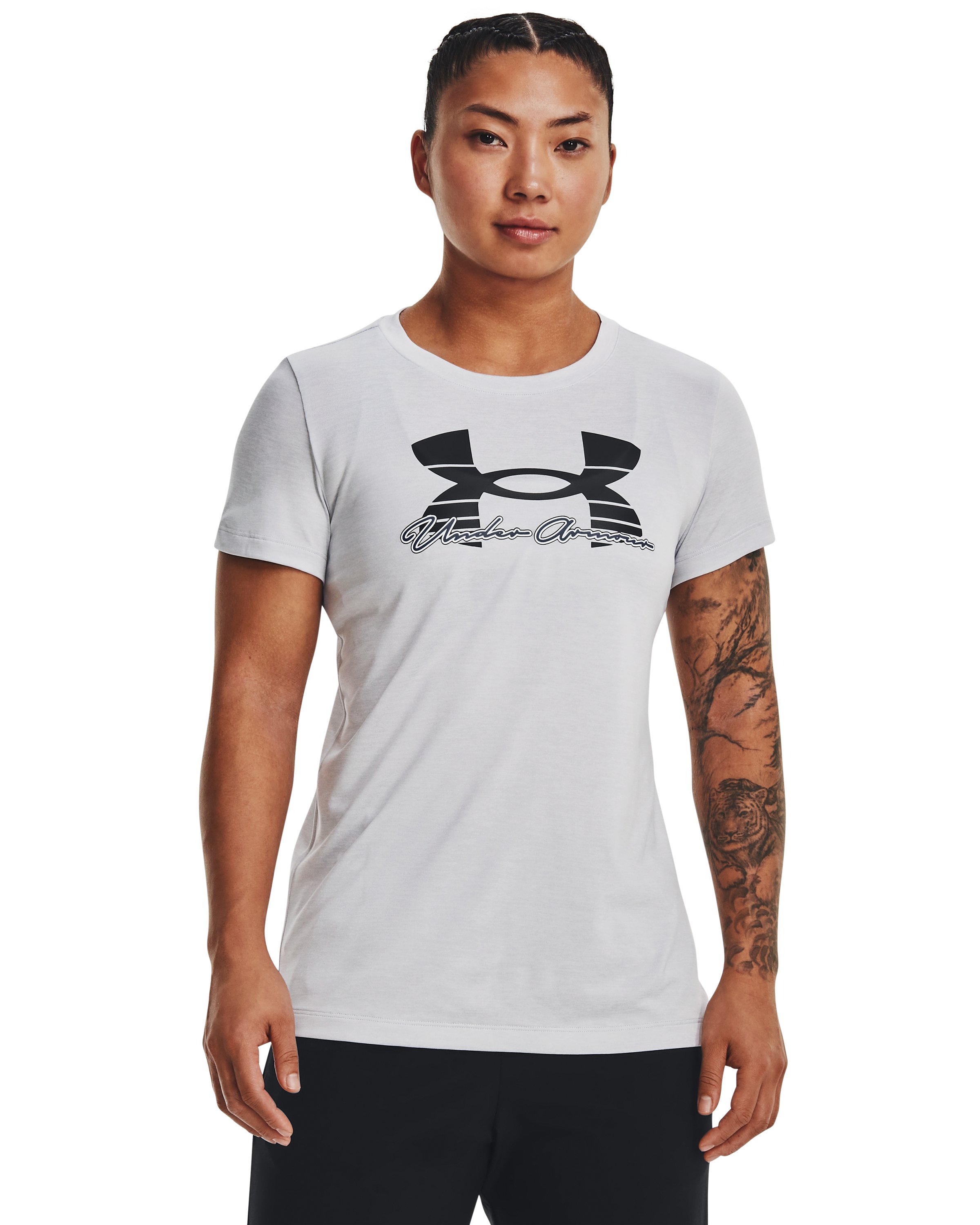 Women's UA Tech Twist Script Short Sleeve  8