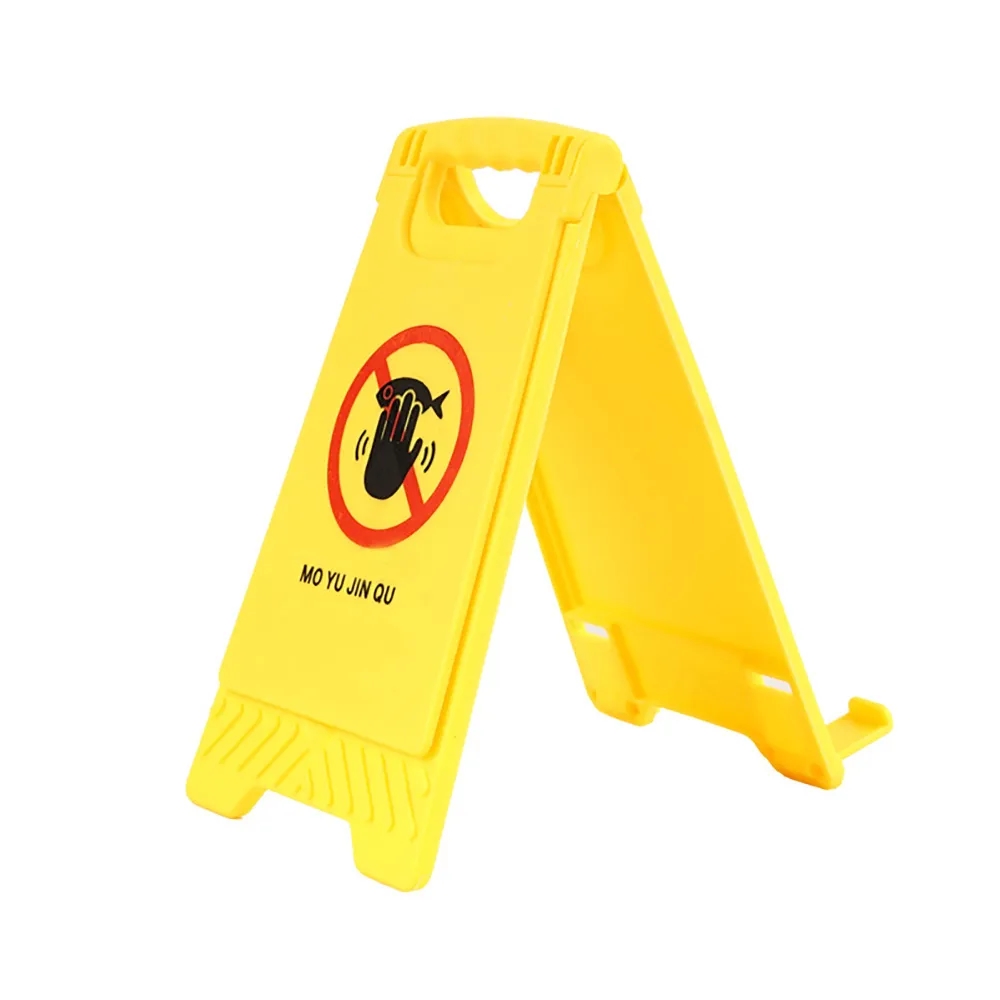 Roadblock Warning Sign Phone Holder with Mirror 6