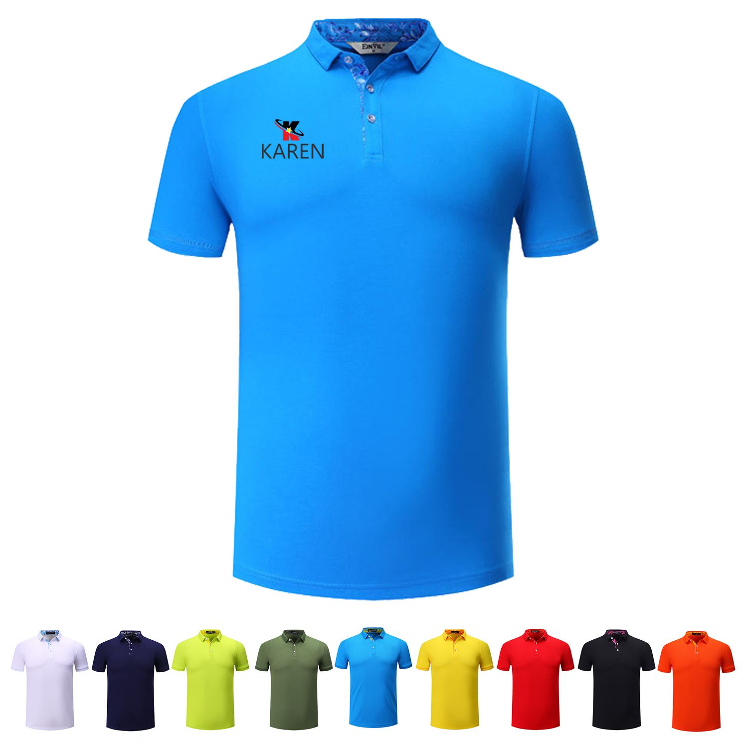Casual Collared Polo Shirts Short Sleeve Cotton 1