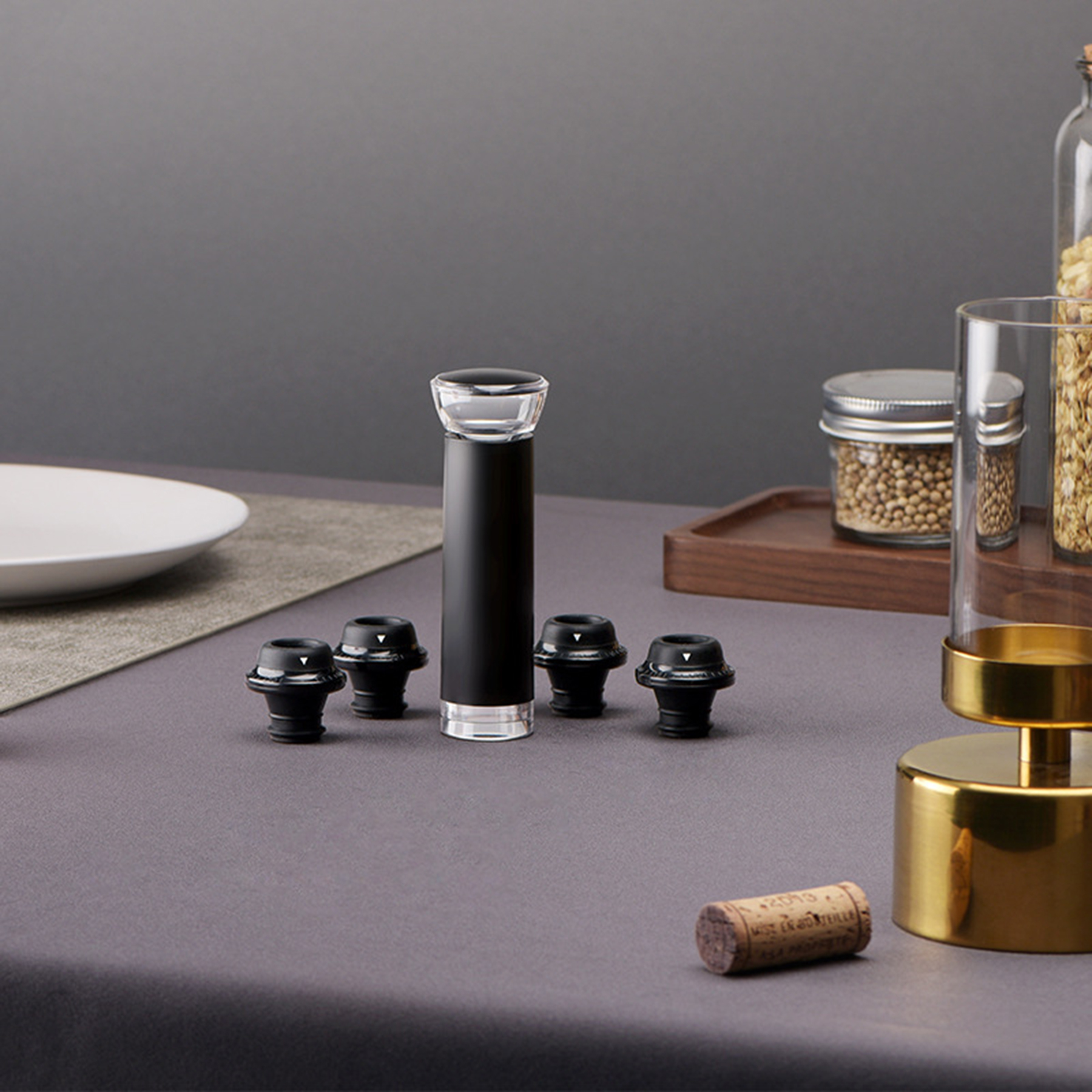 Wine Stopper Vacuum With Pump Stainless Steel Saver 3
