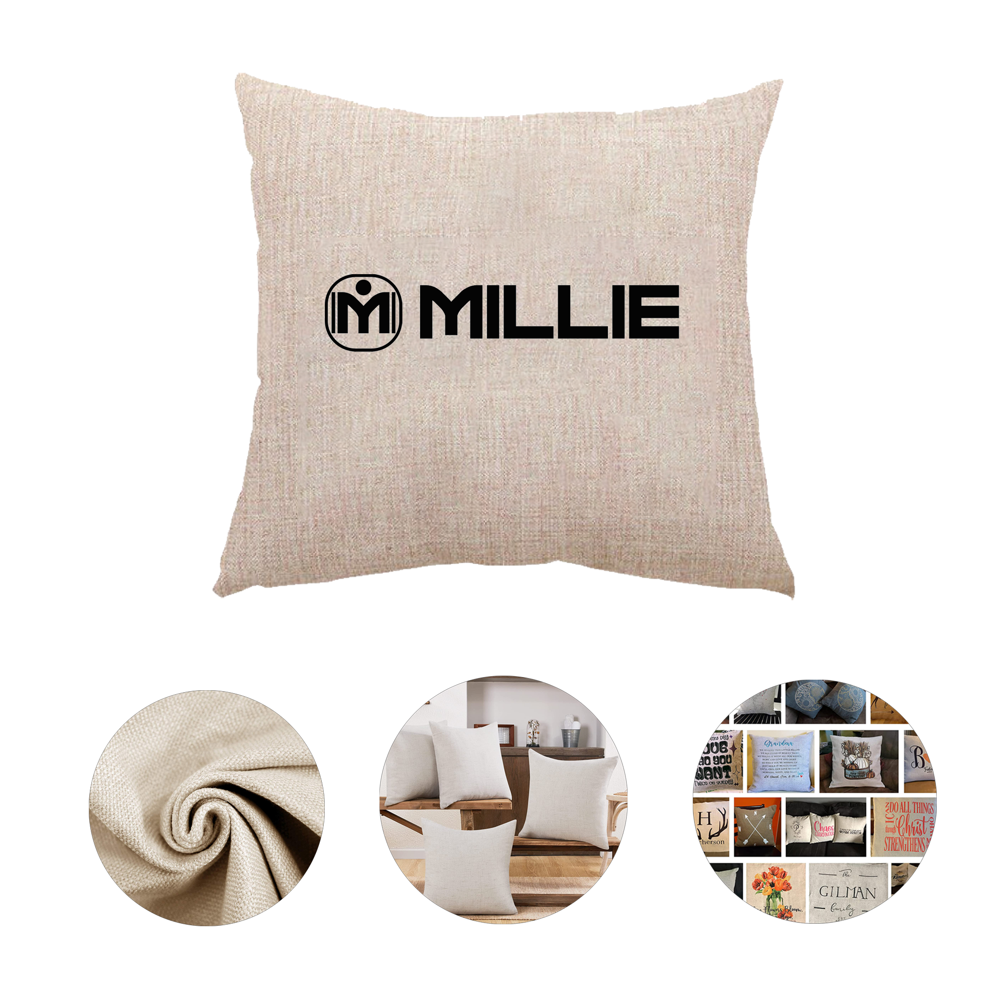 Decorative Cotton Canvas Throw Pillow Cover 2