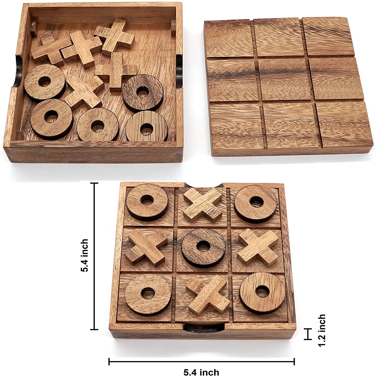 Wooden Tic Tac  Toe Table  Game Toy 2