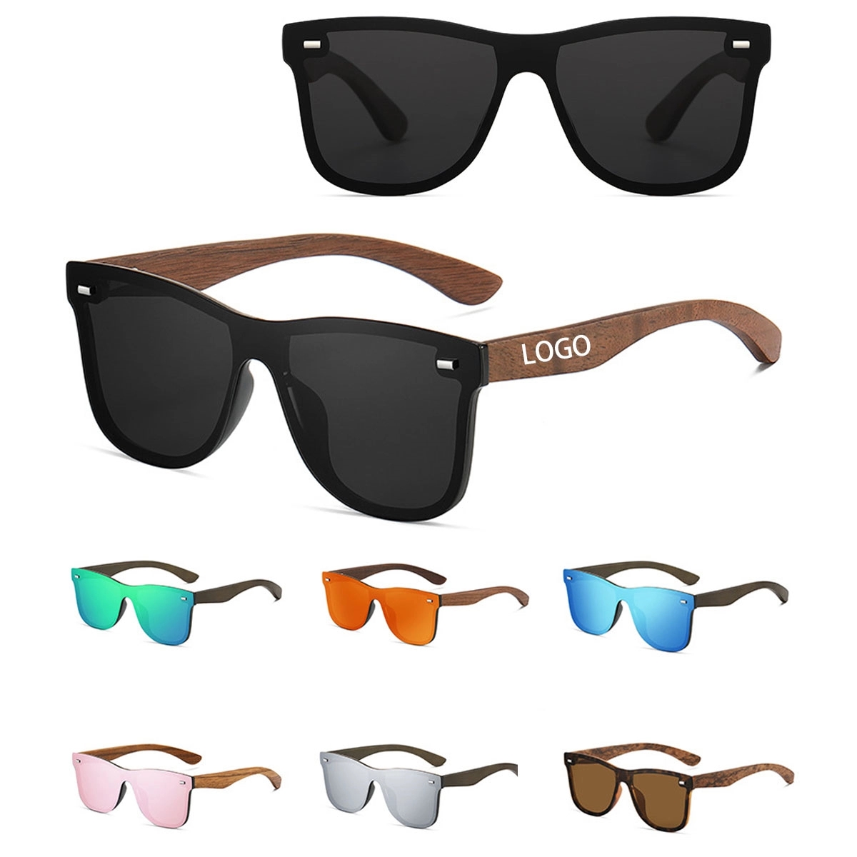 Customize Polarized Sunglasses With Wooden Frame Legs 9