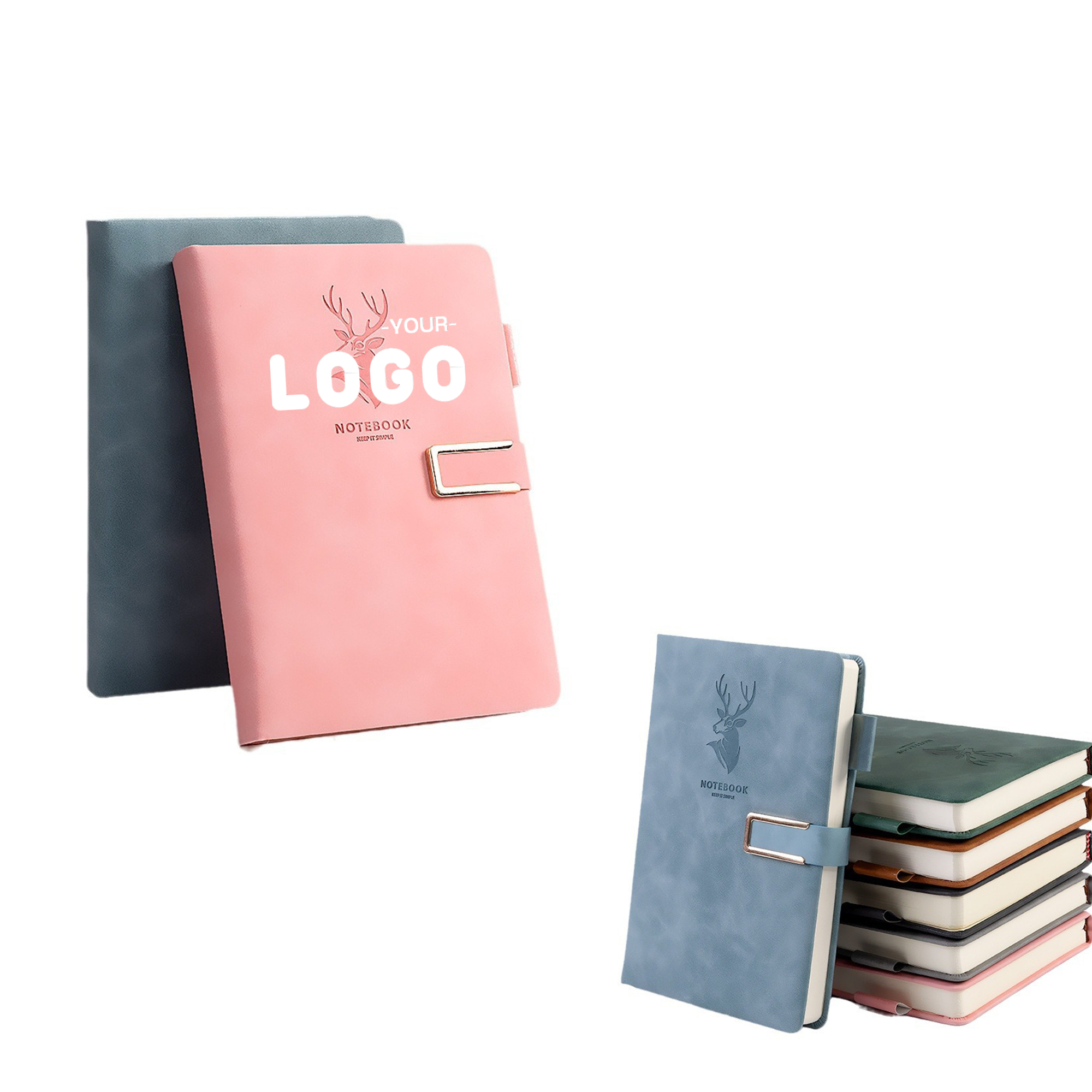 PU Lined Leather Notebook Set 2