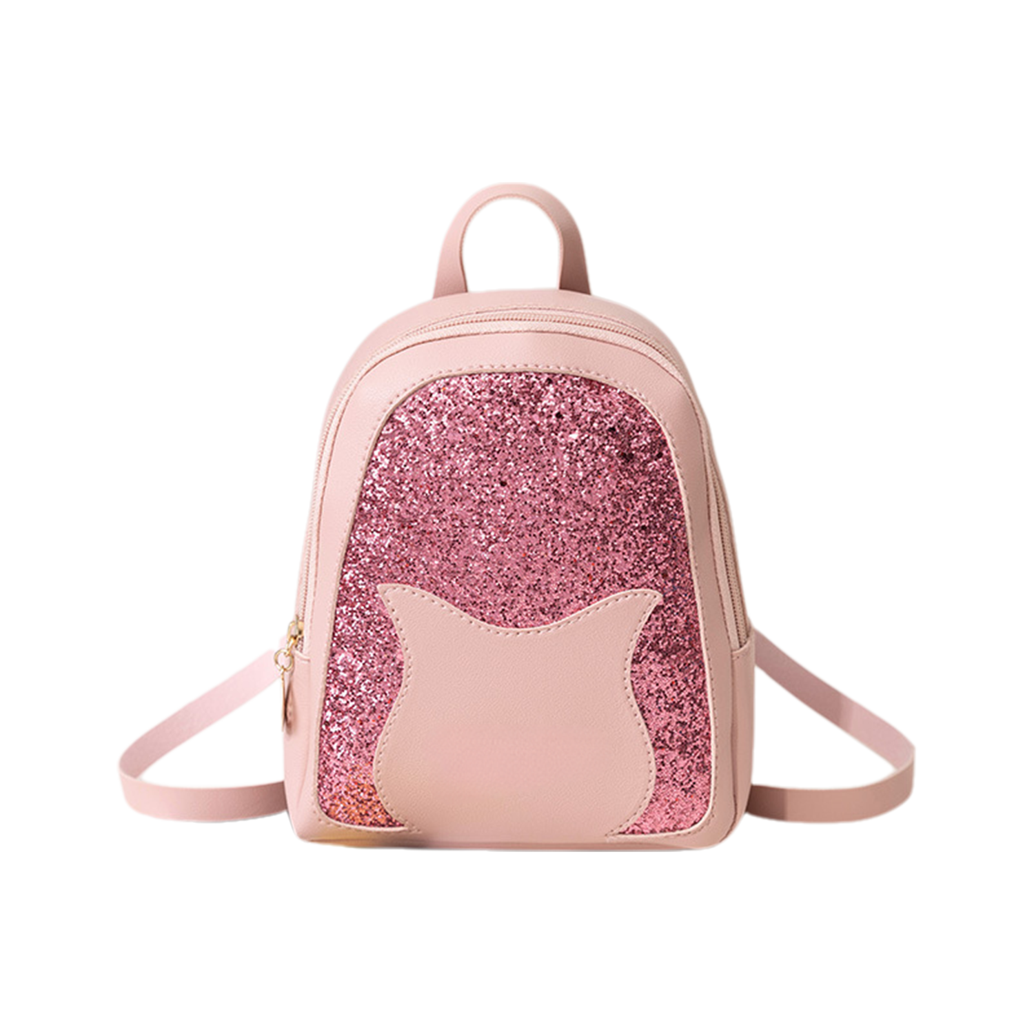 Sequin Small Shining PU Feather Backpack 4