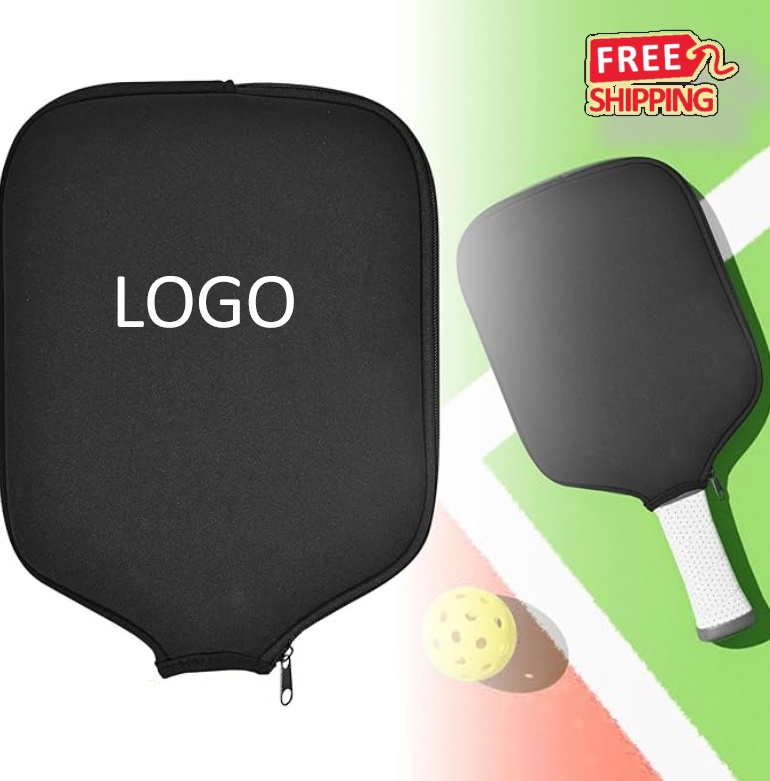 Custom Logo Pickleball Paddle Cover Bulk Wholesale Scuba Fabric Universal Size 1