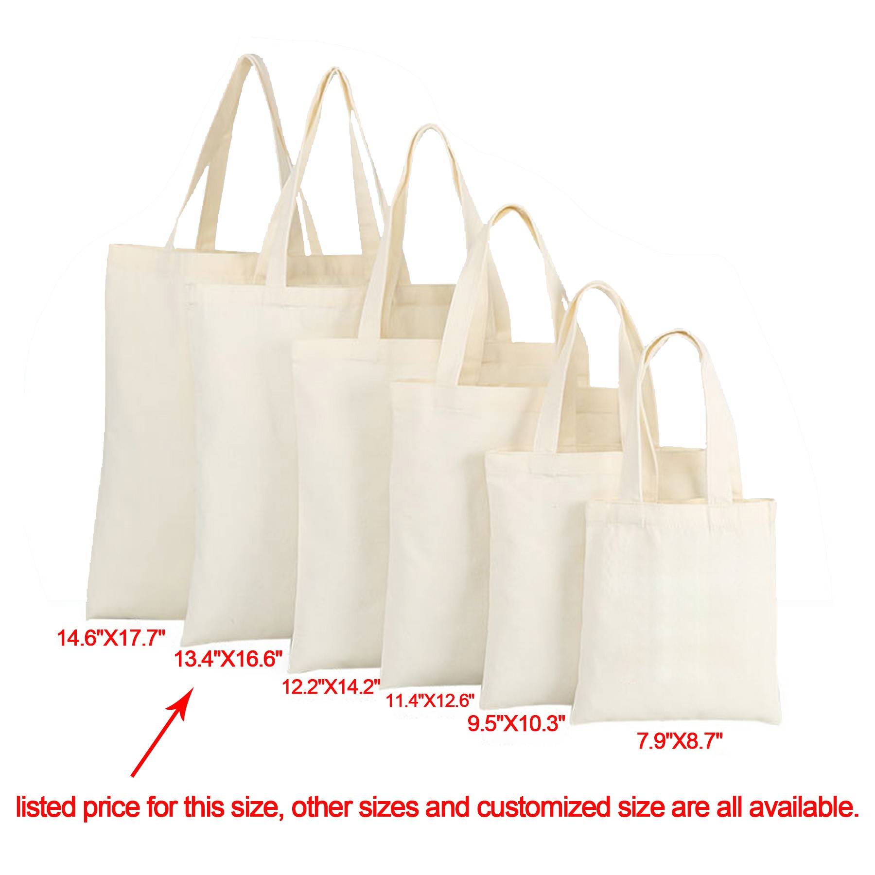 Economy Cotton Tote, custom tote bag with logo imprint 3