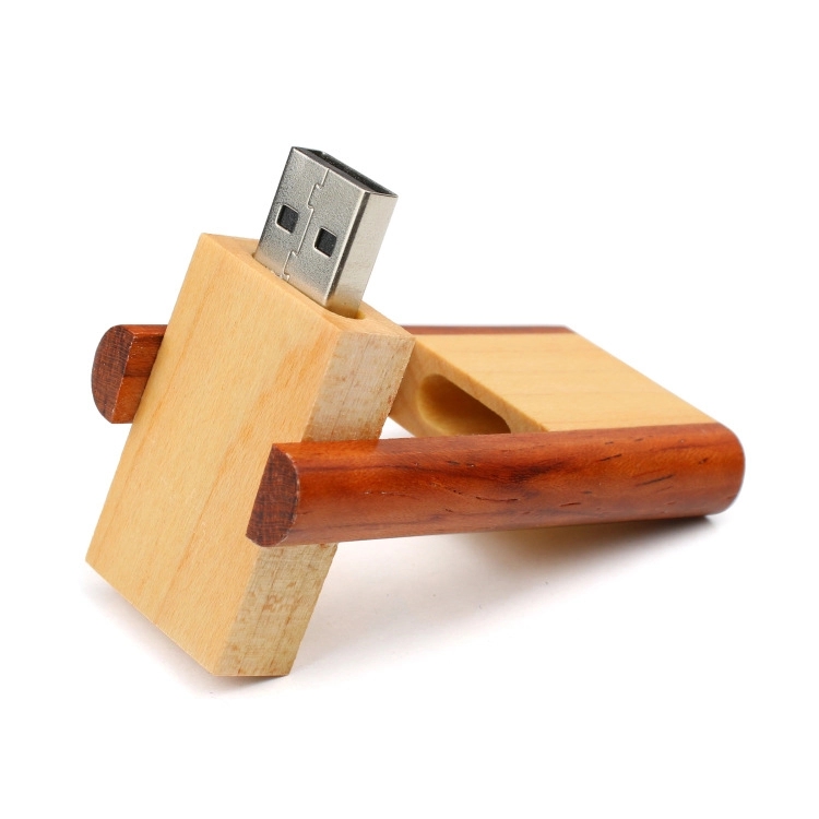 2 GB swivel wood usb drive 7
