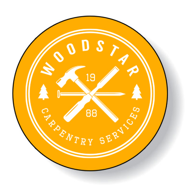 Fluorescent Orange Flexo-Printed Stock Circle Roll Labels (1.375" Dia.)