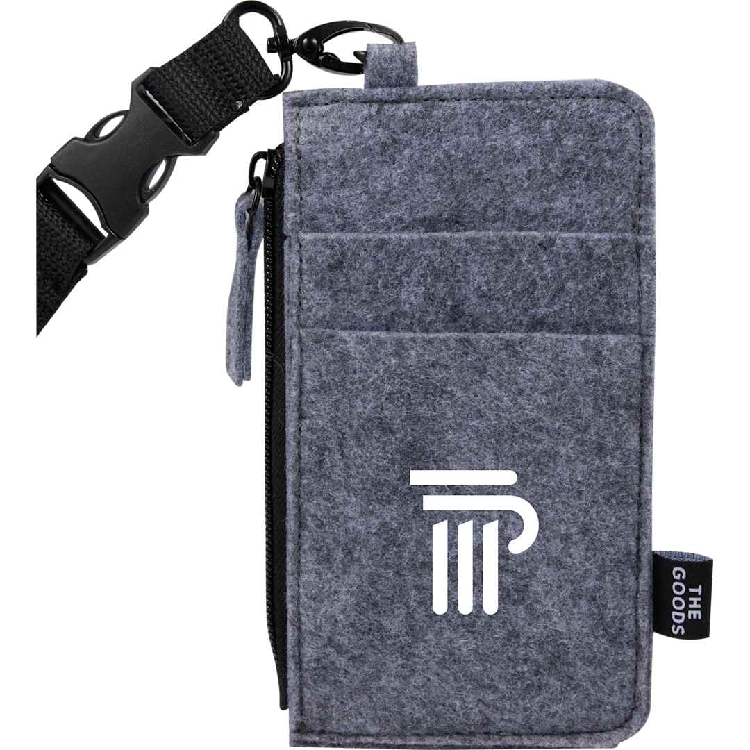 THE GOODS™ Recycled Felt Lanyard Wallet 25