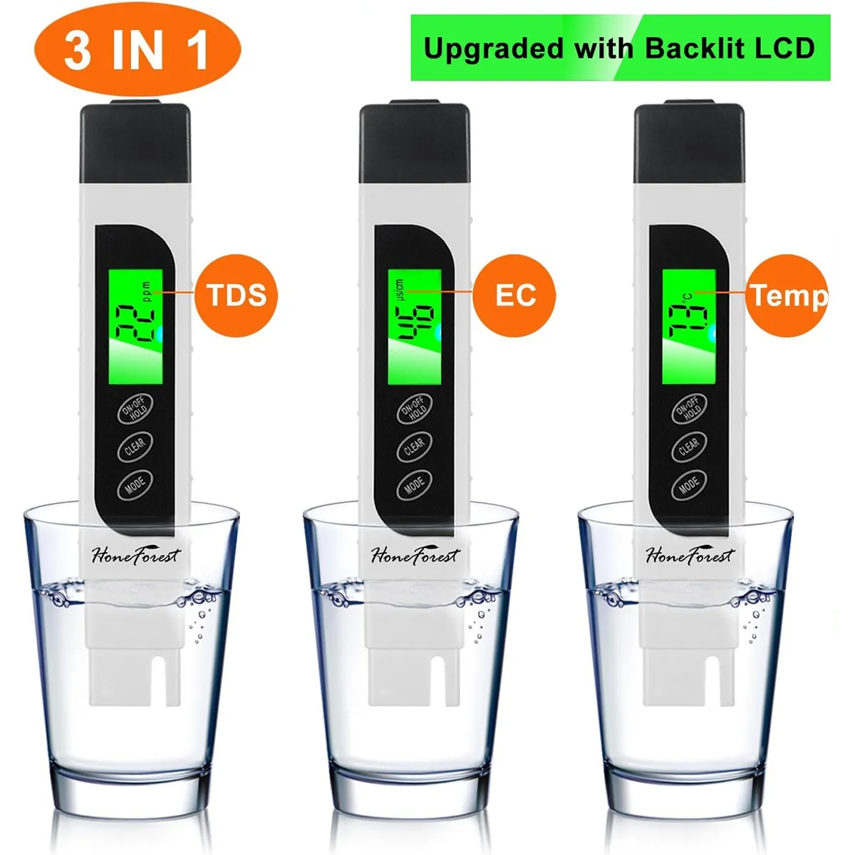 Portable 3 in 1 Digitial Water Quality Tester 2