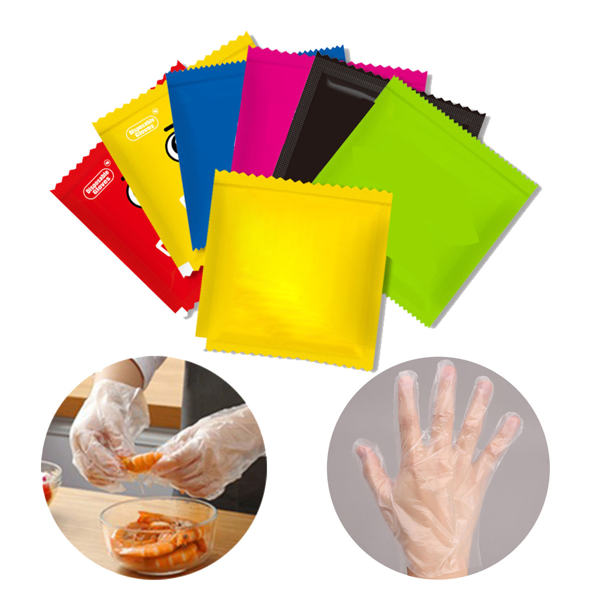 Disposable PE Gloves 2pcs In The Pack