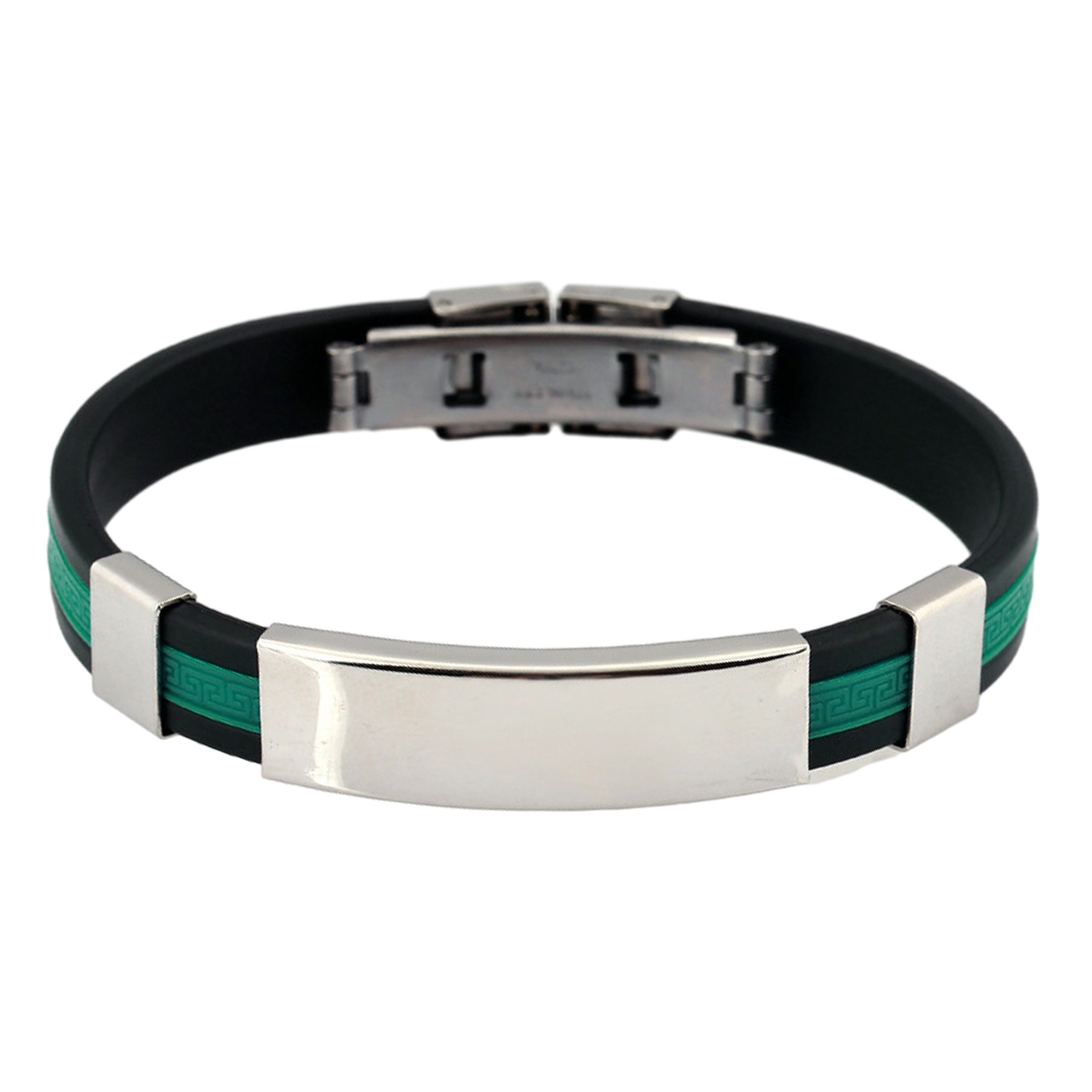 Customizable Engraving Stainless Steel Silicone Bracelets 3