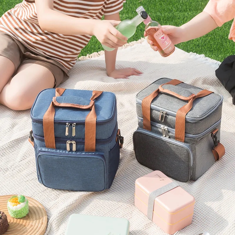 Insulated Picnic Cooler Tote with Shoulder Strap 4