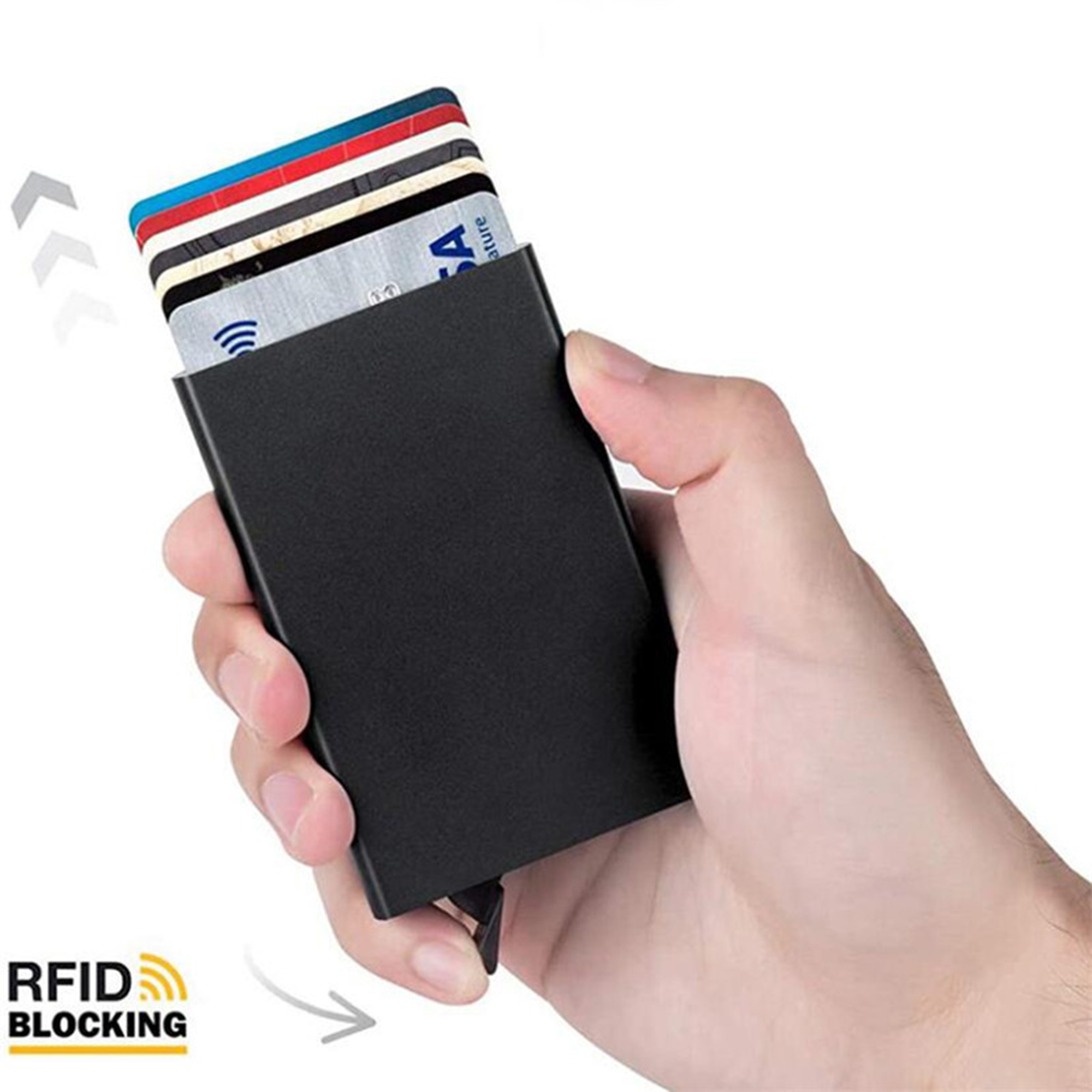 Aluminum RFID Pop Up Card Holder 2
