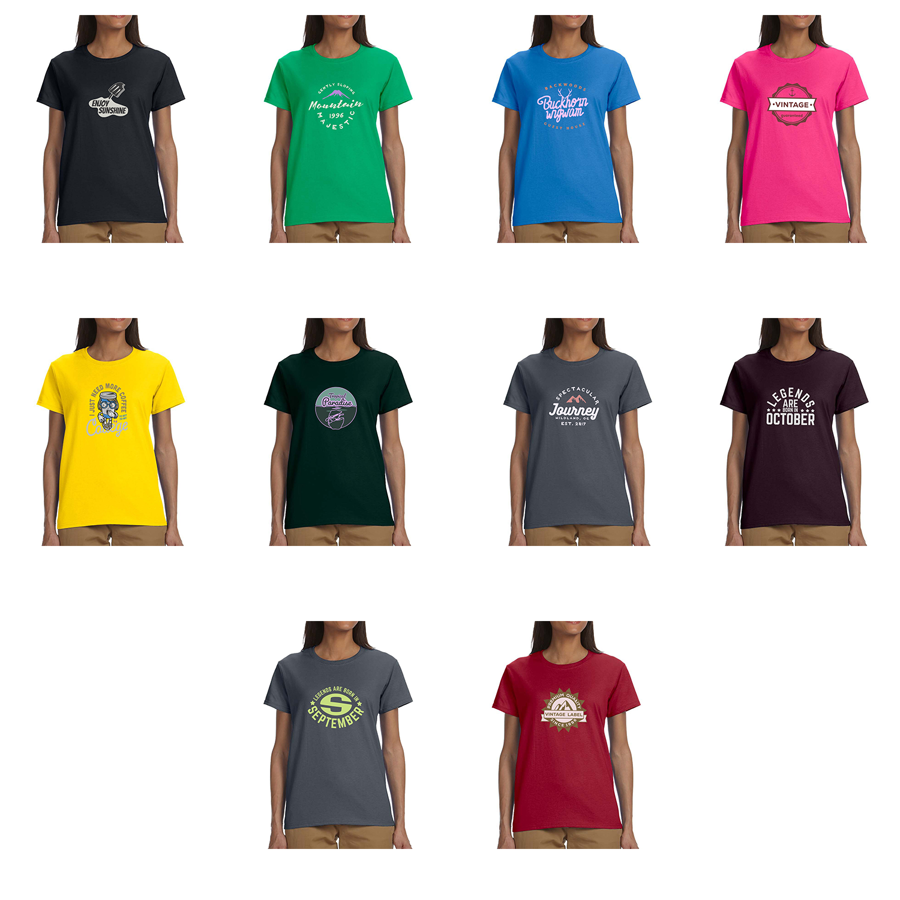 Gildan Ultra Cotton Ladies T-shirts 6.1 oz